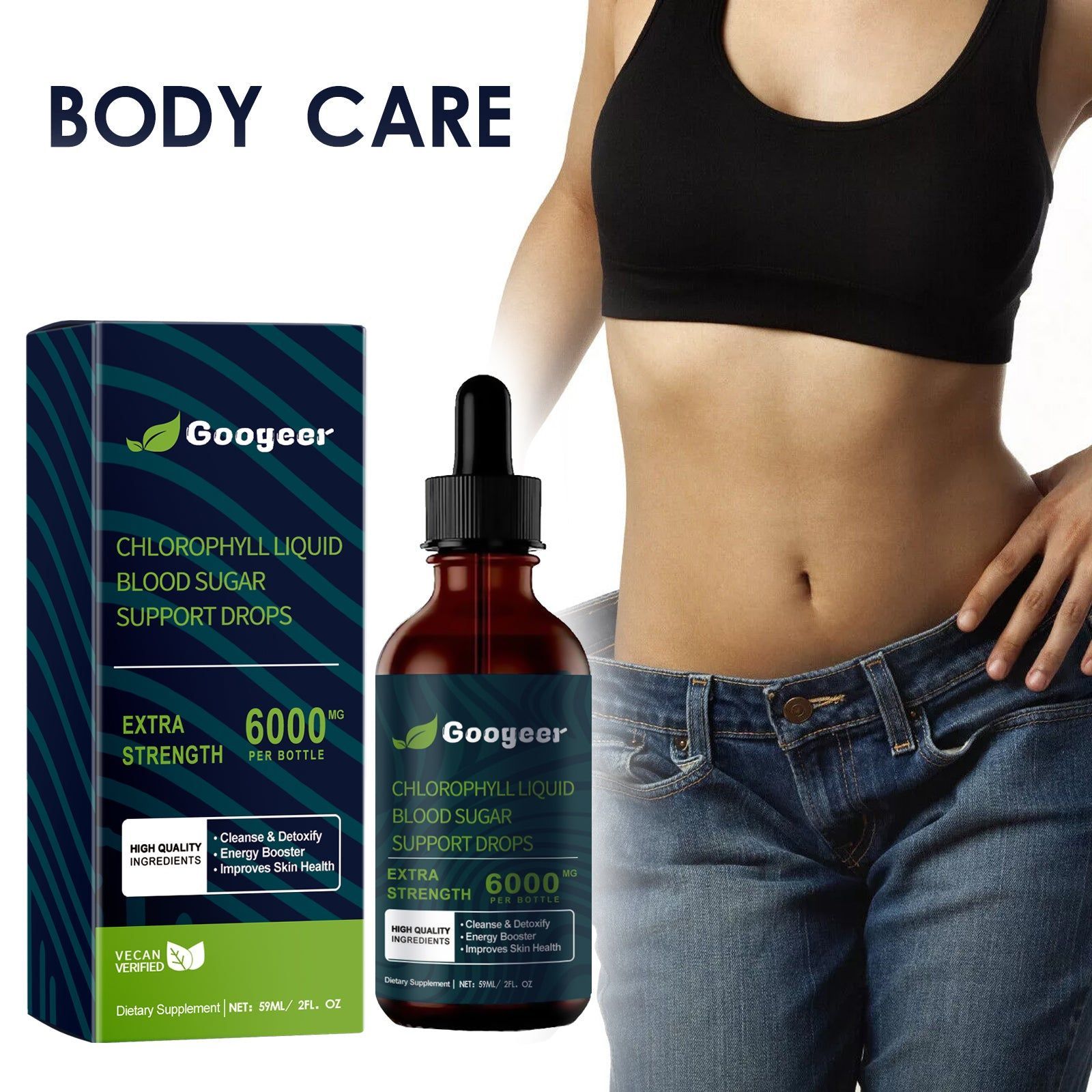 Boost Your Body Care, Detox, Weight Loss, and Blood Sugar Control with Chlorophyll Drops ,59ml