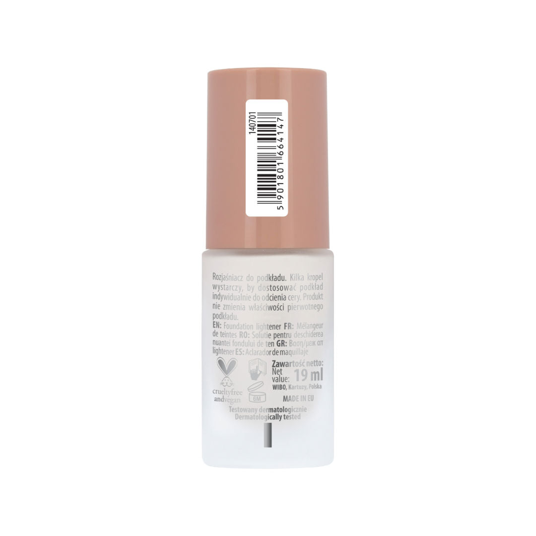NAM Smart Foundation Lightener, Vegan Foundation Shade Adjuster, 19ml