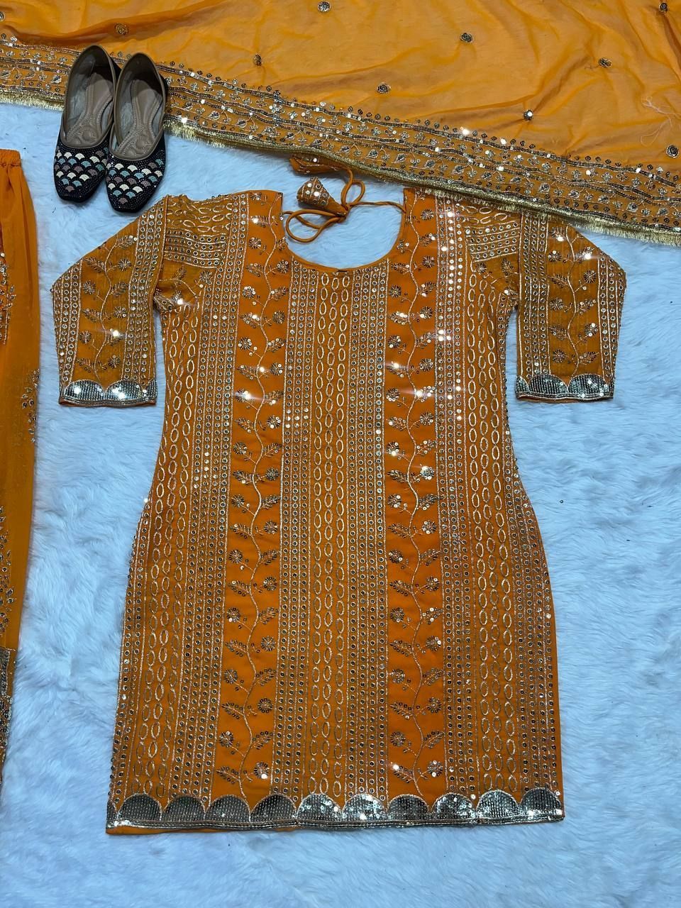 Fab Zone Top Plazzo With Dupatta And Heavy Embroidery Work Designer Party Wear Look