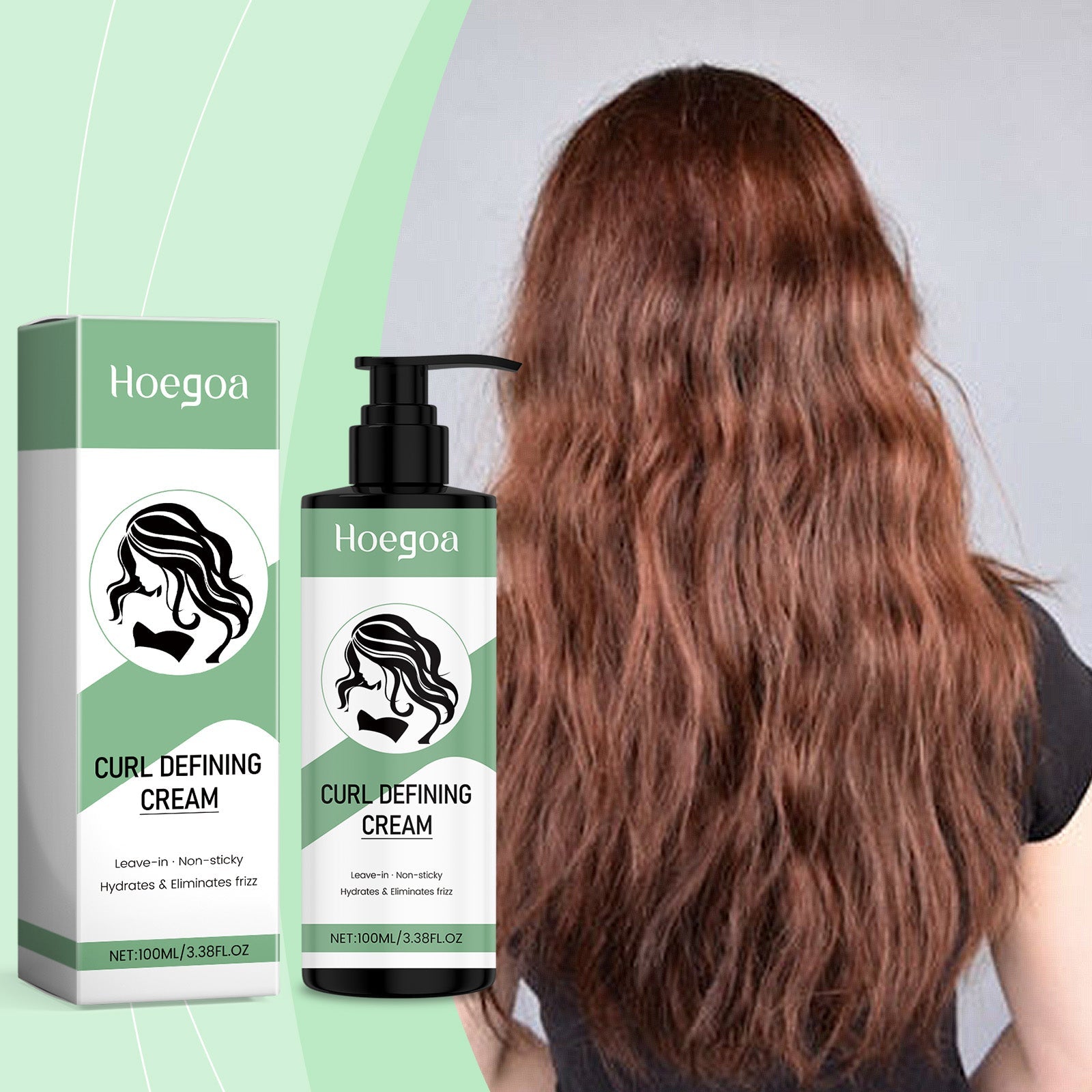 Curl Setting Cream, Light Fluffy Hair, Natural 3D Curls, Long-Lasting ,100ml