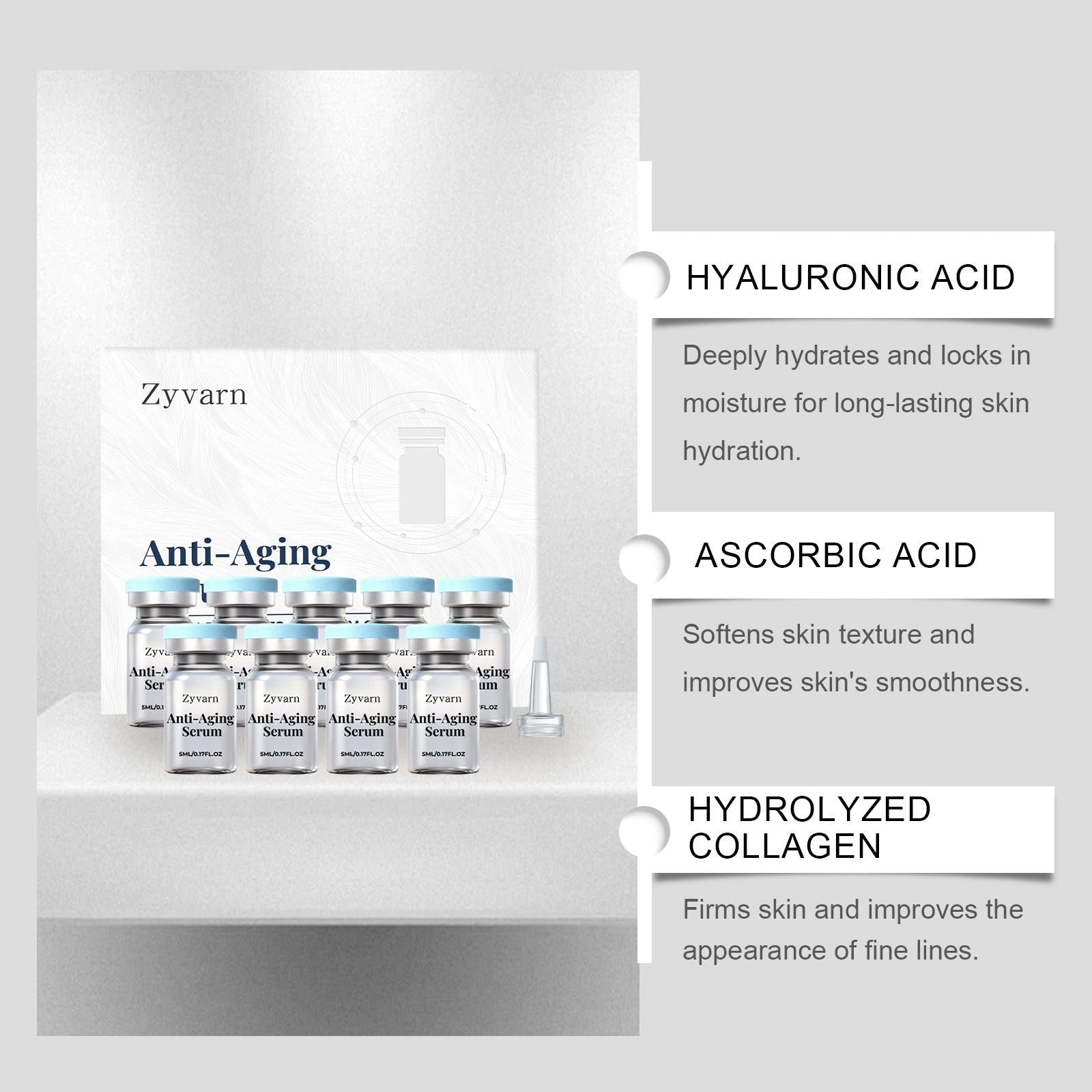 5mlx9 Facial Serum Set with Hydrating and Travel Size