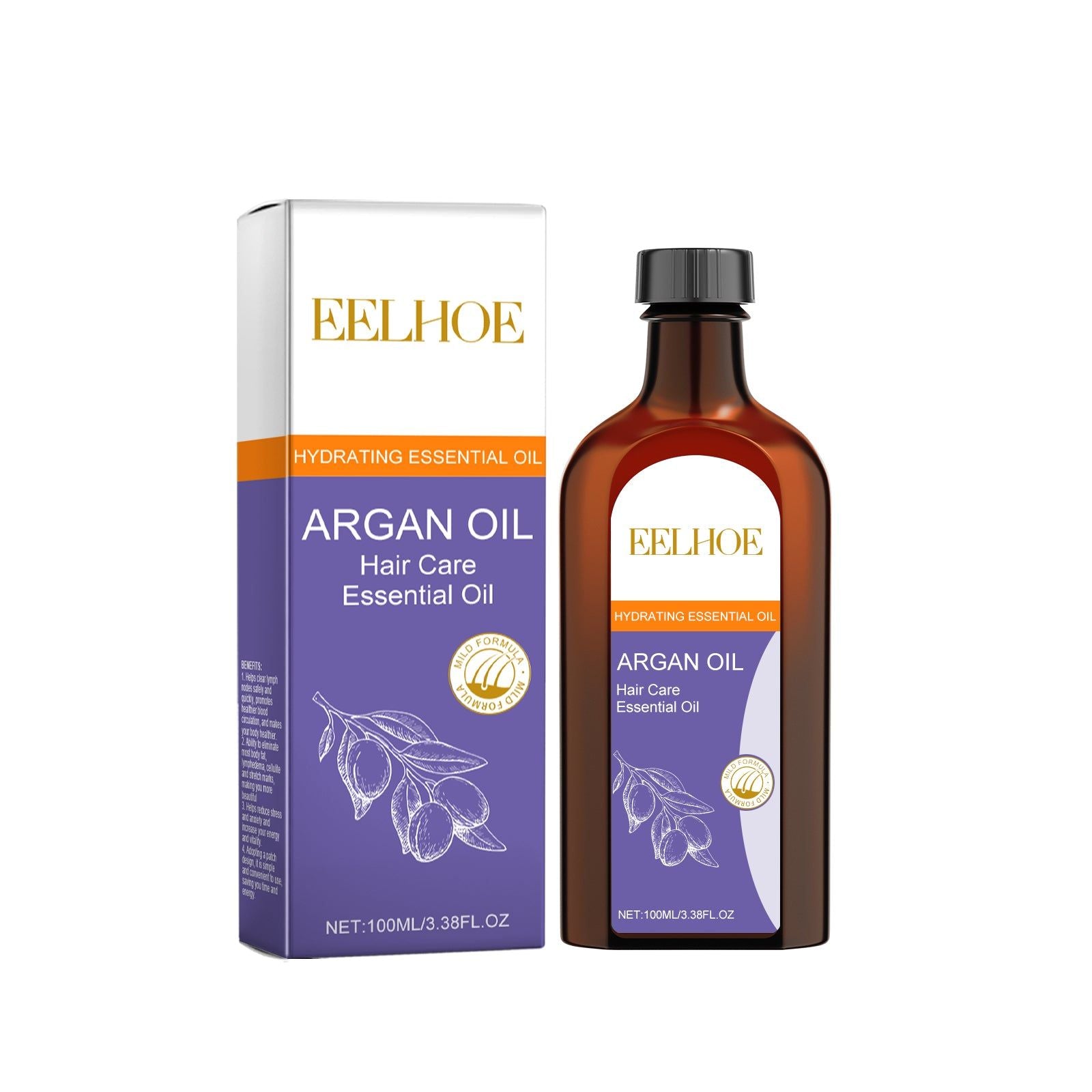 Argan Hair Essential Oil, Moisturizing Dry Hair, Bright Blonde, Reduces Hair Loss ,100ml