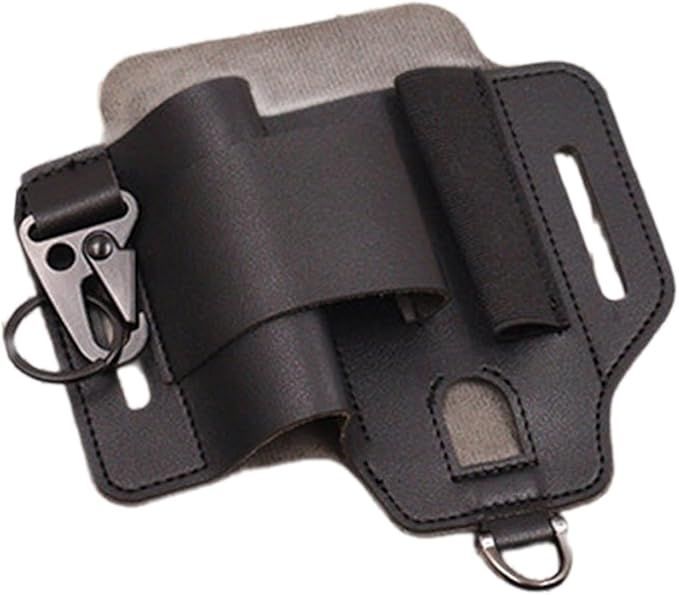 Tactically Tool Holsters PU Leather Belt Sheath Tool Organizer Pouch With Key Holder Pen Clip