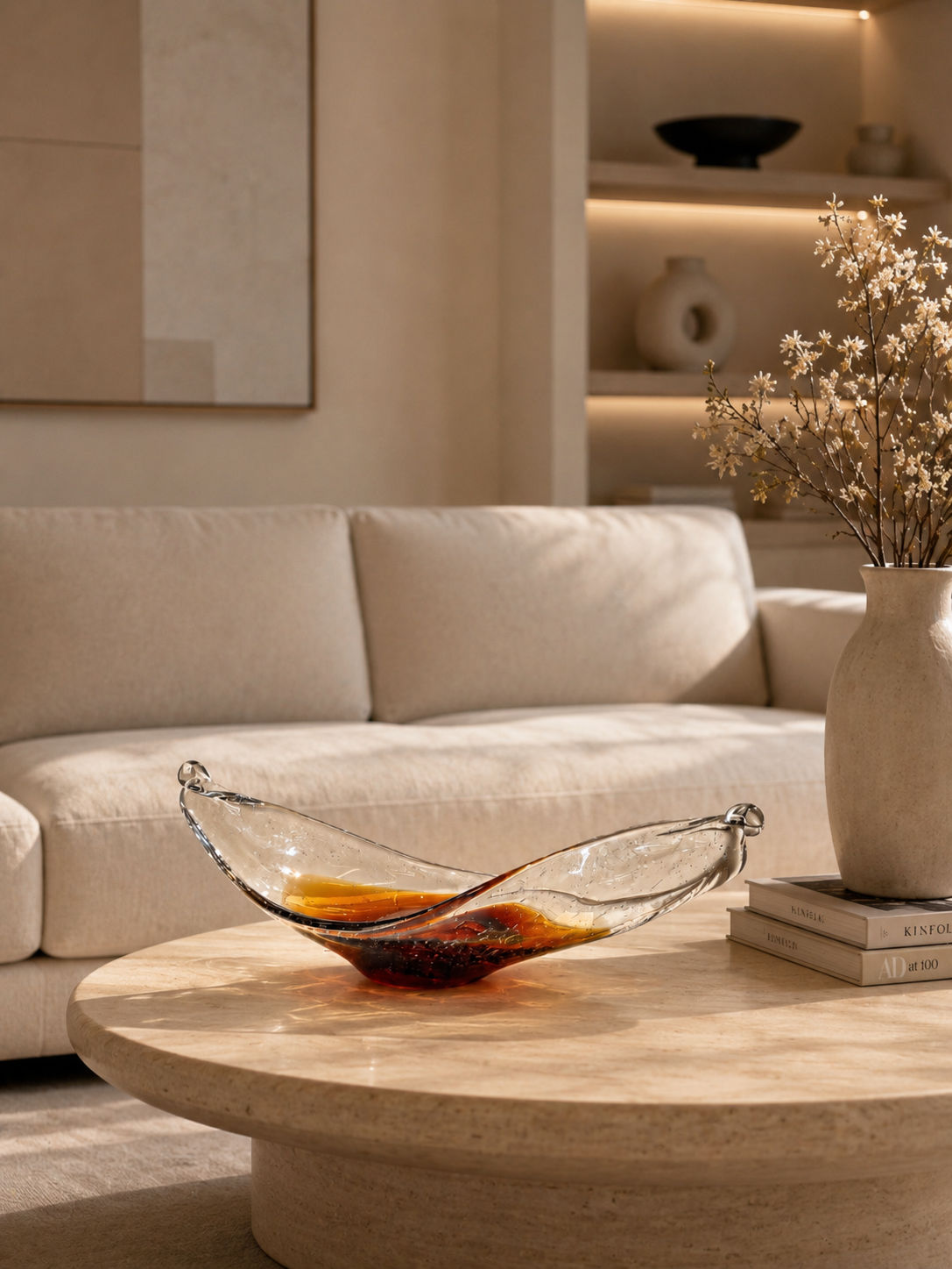 Tati deco Centre table red amber