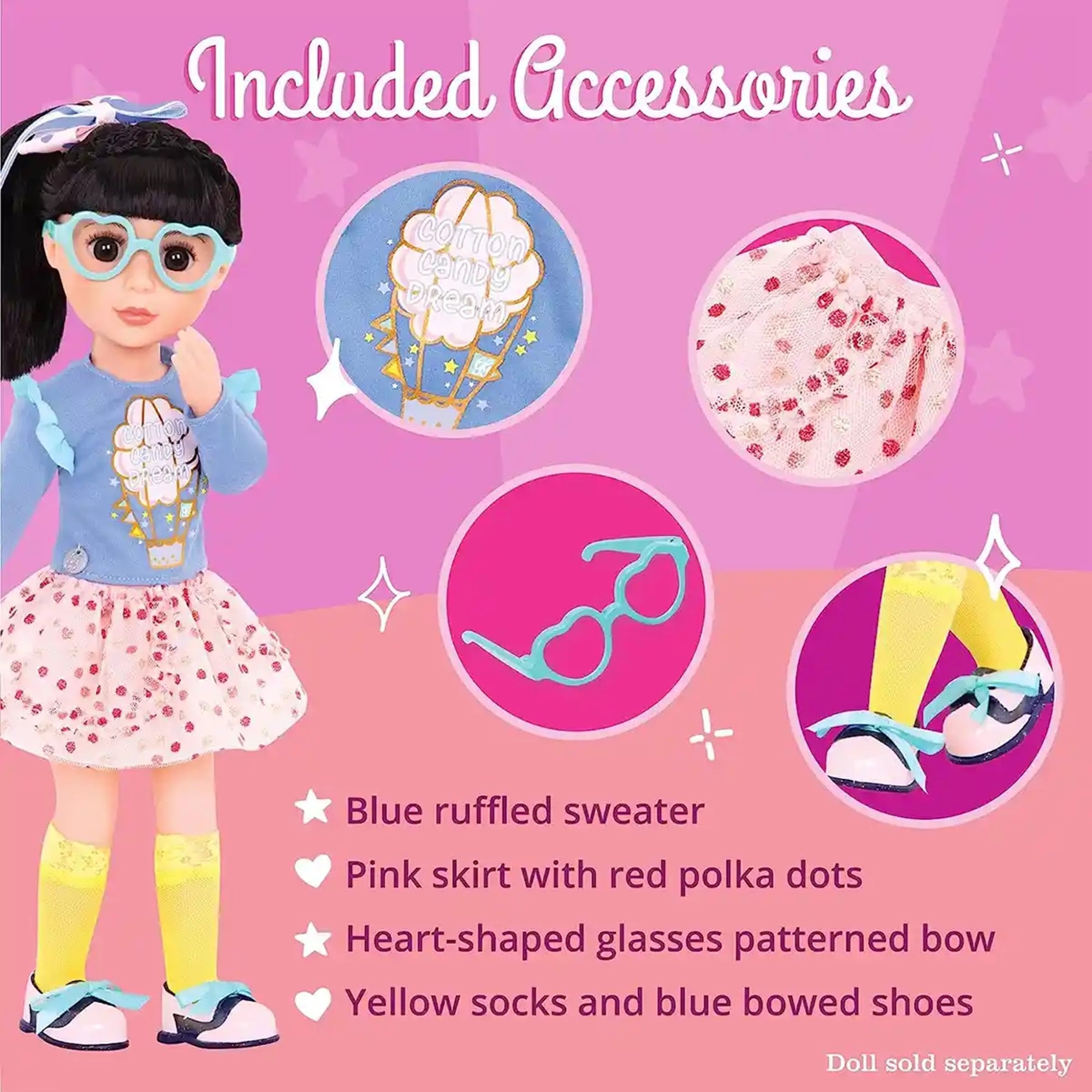 Glitter Girl 14" DOLL DELUXE COTTON
