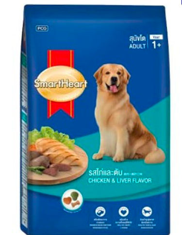 smartheart dry dog food - chicken & liver 3 kg