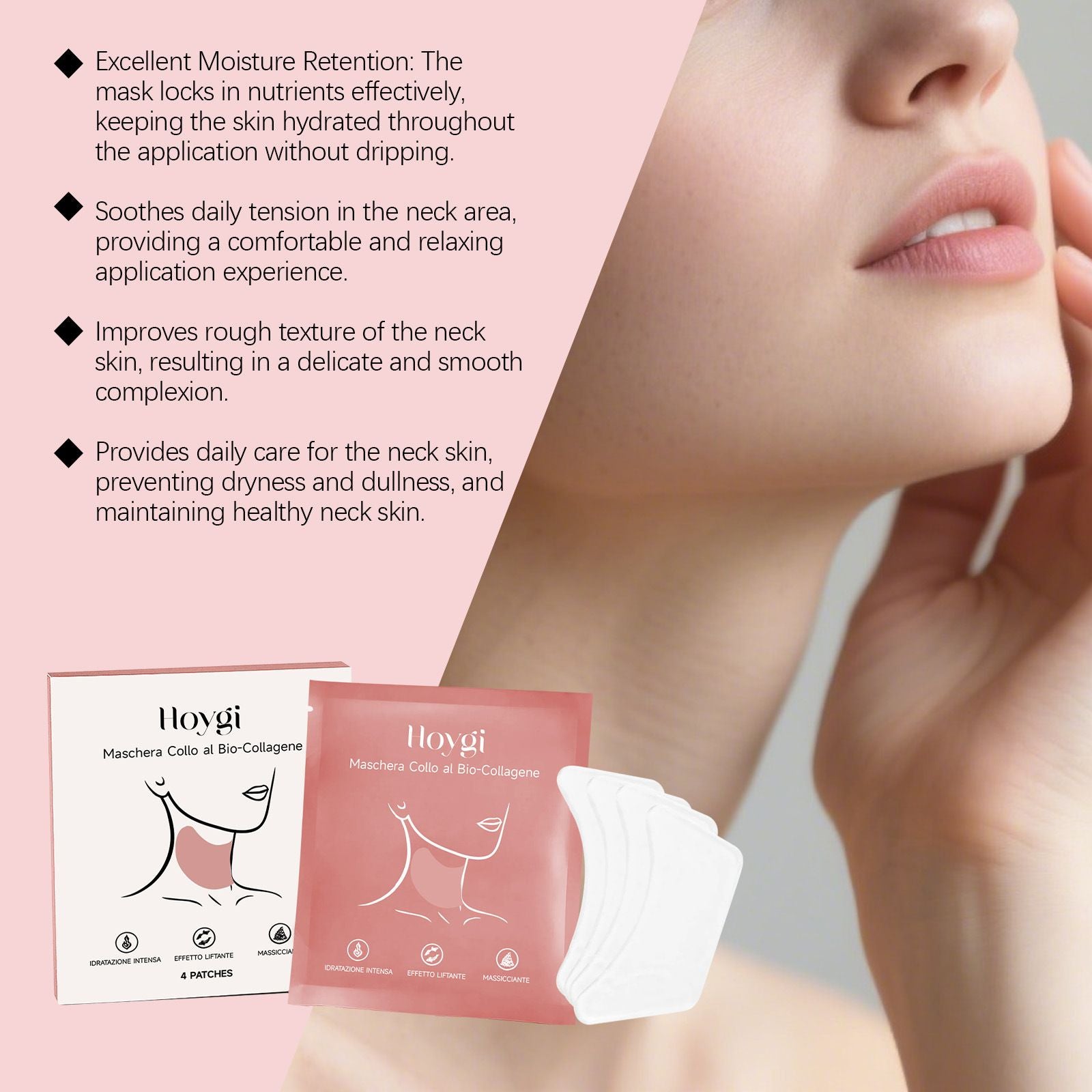 Collagen Neck Mask Patches Hydrating Care 4pcs