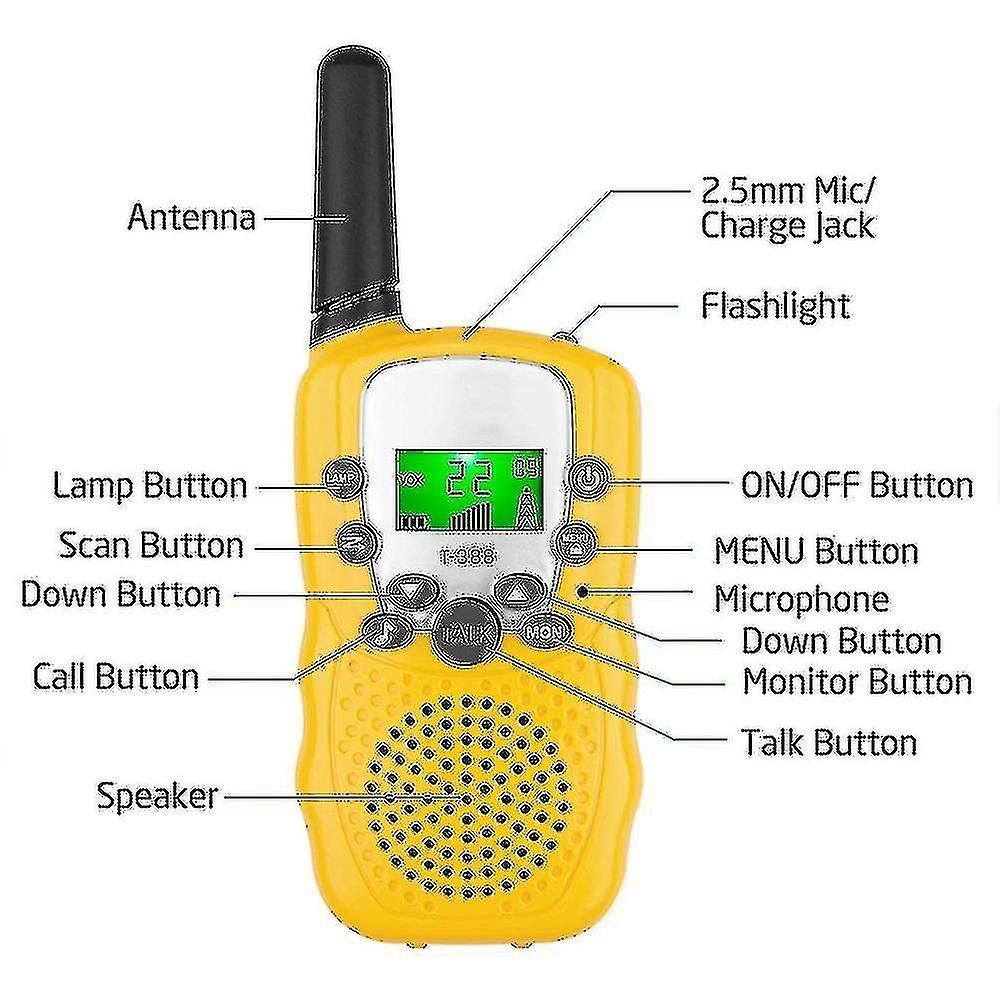 Kids Walkie Talkie Long Range Communication Toy with Flashlight