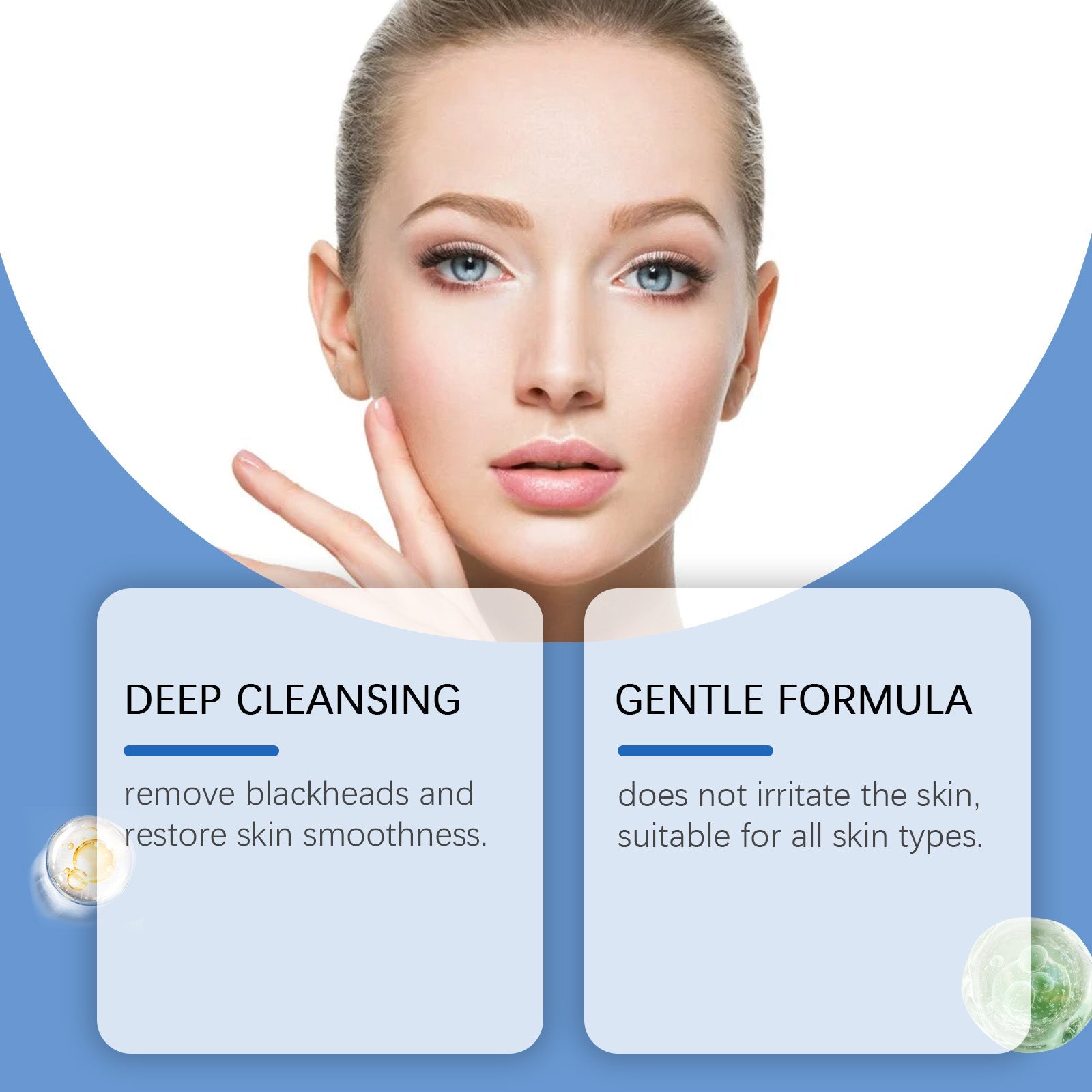 Blackhead Removal Mask, Facial Cleansing Mud, Oil Control, Pore Purifying, Gentle & Non-Greasy ,1set