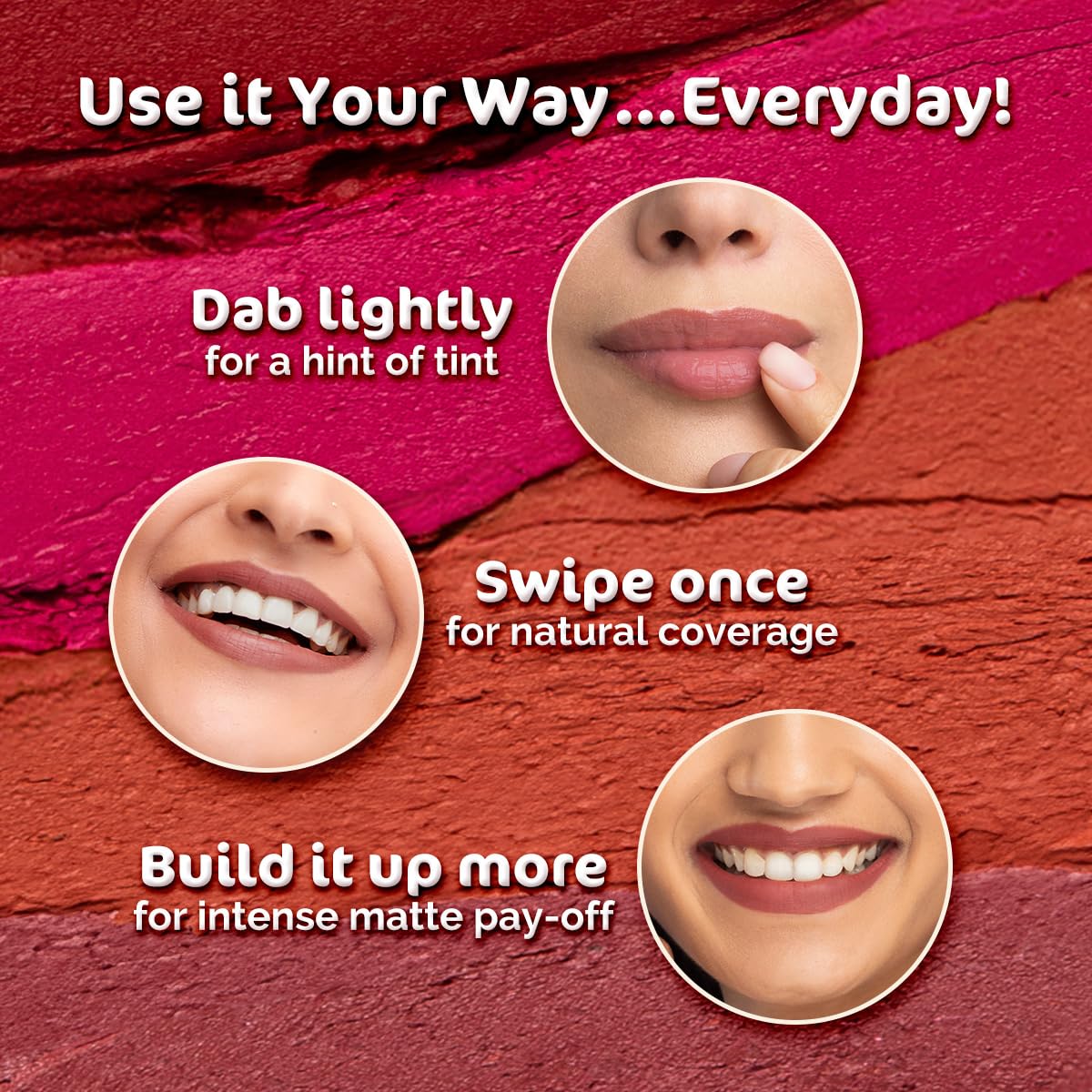 أحمر شفاه ماتي طويل الأمد من Mamaearth بزيت الأفوكادو وفيتامين E يدوم لمدة 12 ساعة - 01 كارنيشن نود - 2 غرام