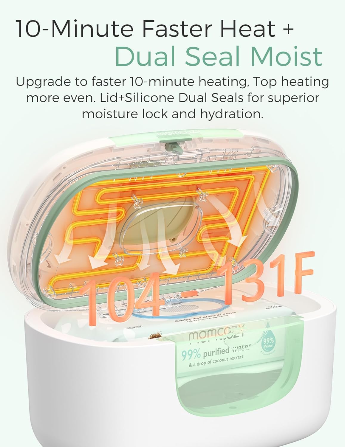 Momcozy Baby Wipe Warmer with Night Light & Digital Display