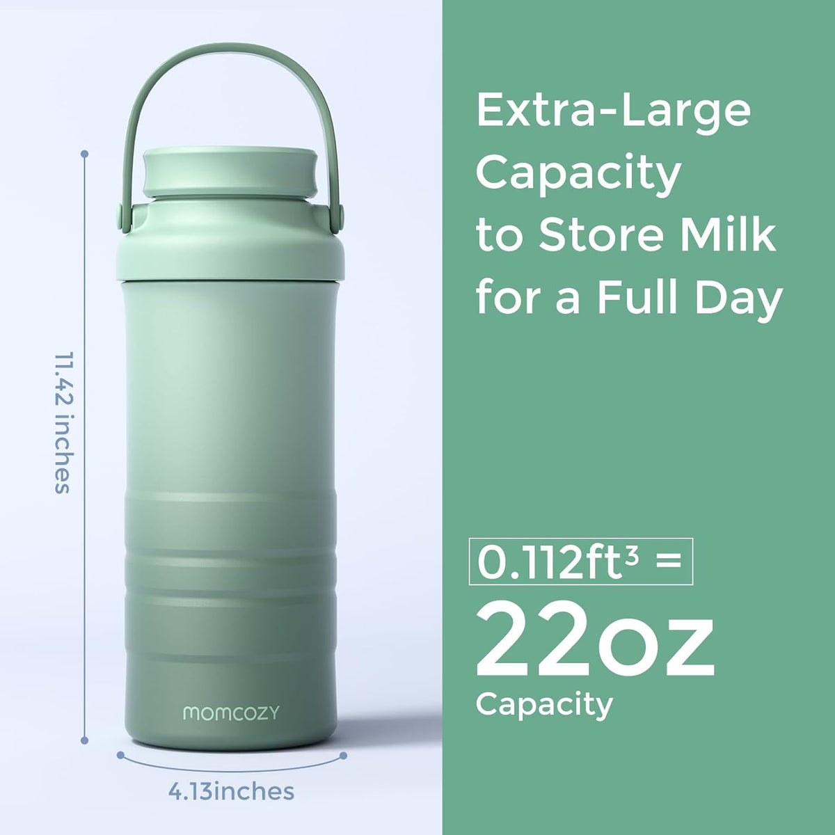 Momcozy 22oz Breast Milk Cooling Bottle - 24 Hour Cold Retention