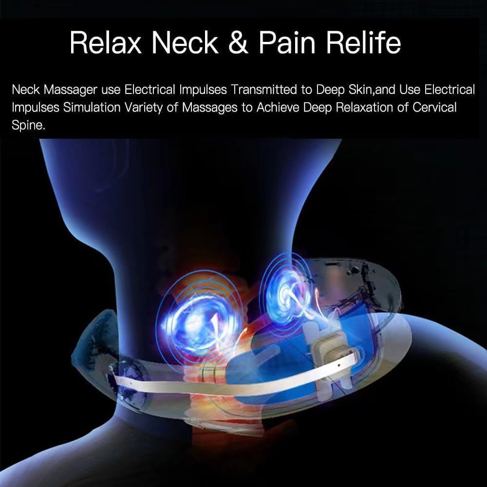 Heating Neck Massager Acupoints Lymphatic Drainage Machine
