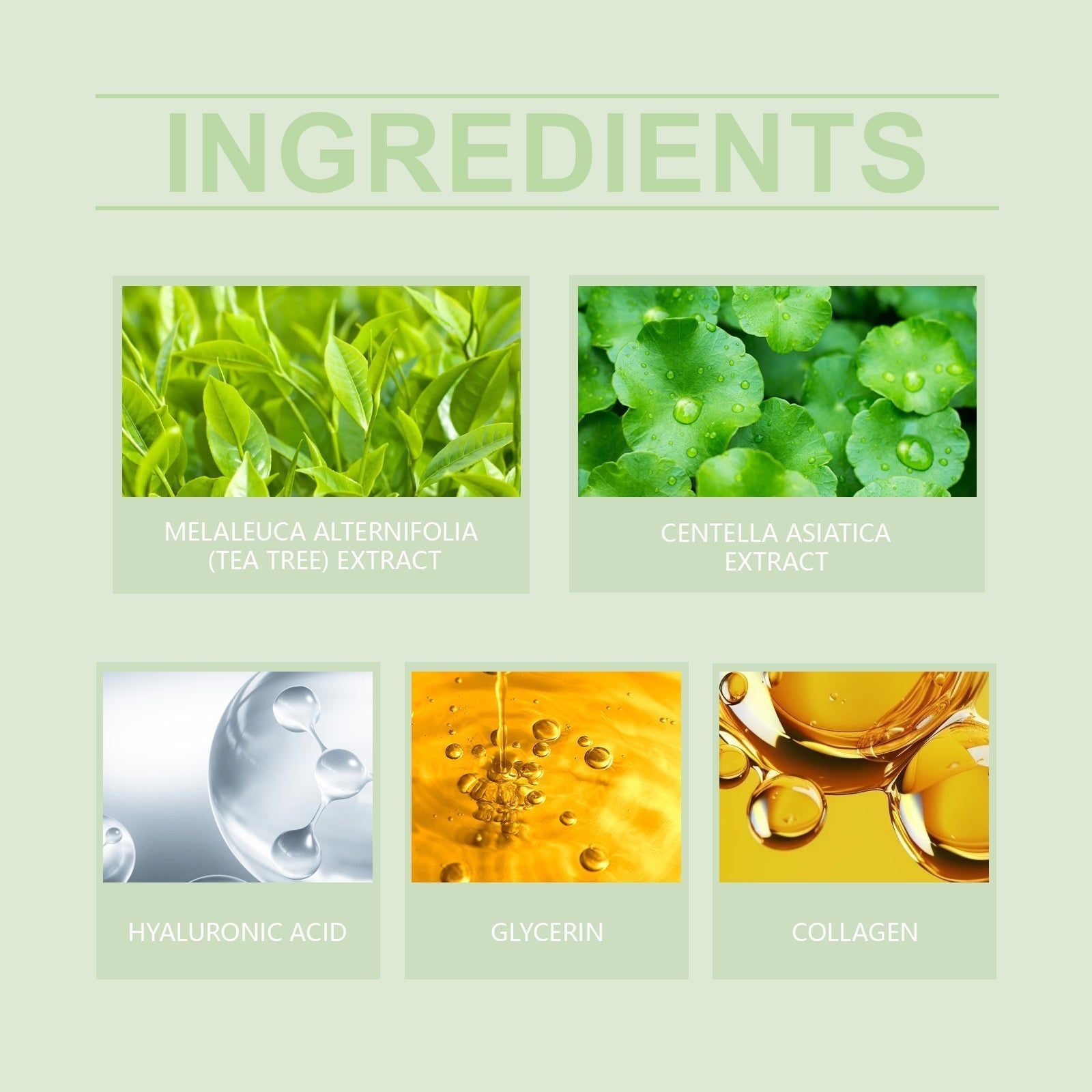 Collagen Tea Tree Skin Care Mask, Hydrating, Brightening, Anti-Aging, Moisturizing, Radiant Skin ,1pcs