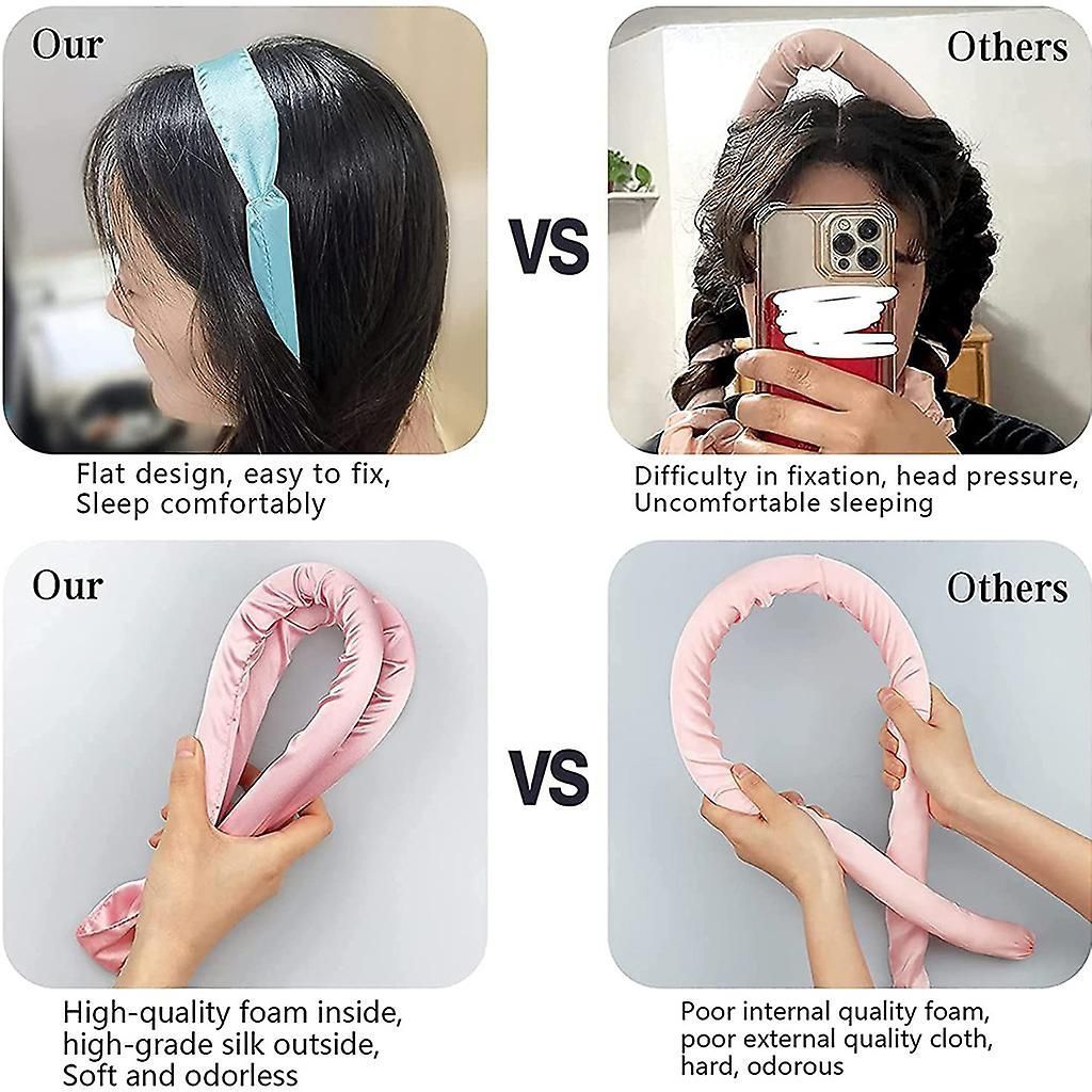 Heatless Hair Curlers For Long Hair To Sleep In Overnight No Heat Curls Headband Rollers Curling