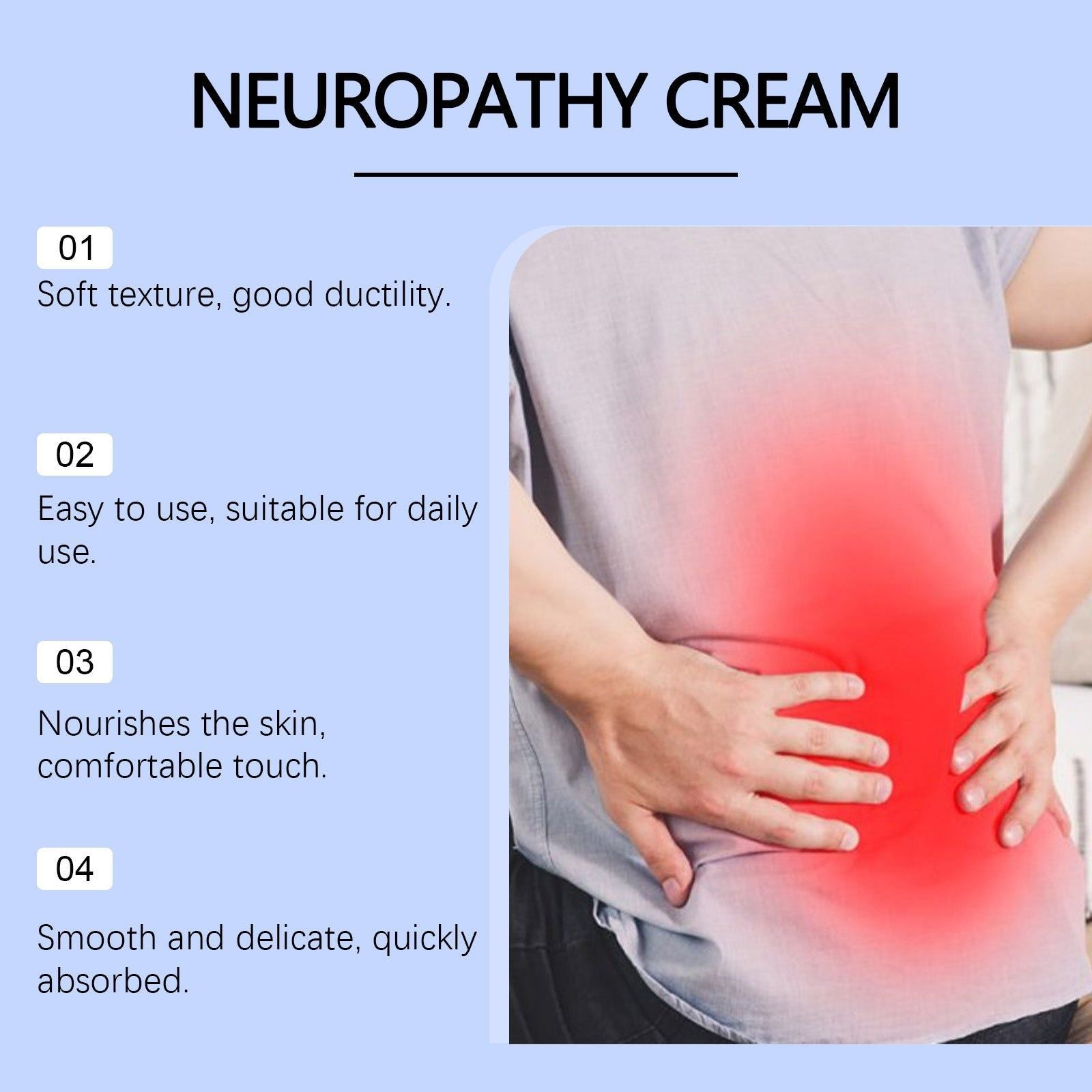 Body Care Cream, Moisturizes, Relieves Nerve Pain, Natural Mint, Nourishing Skin ,114g
