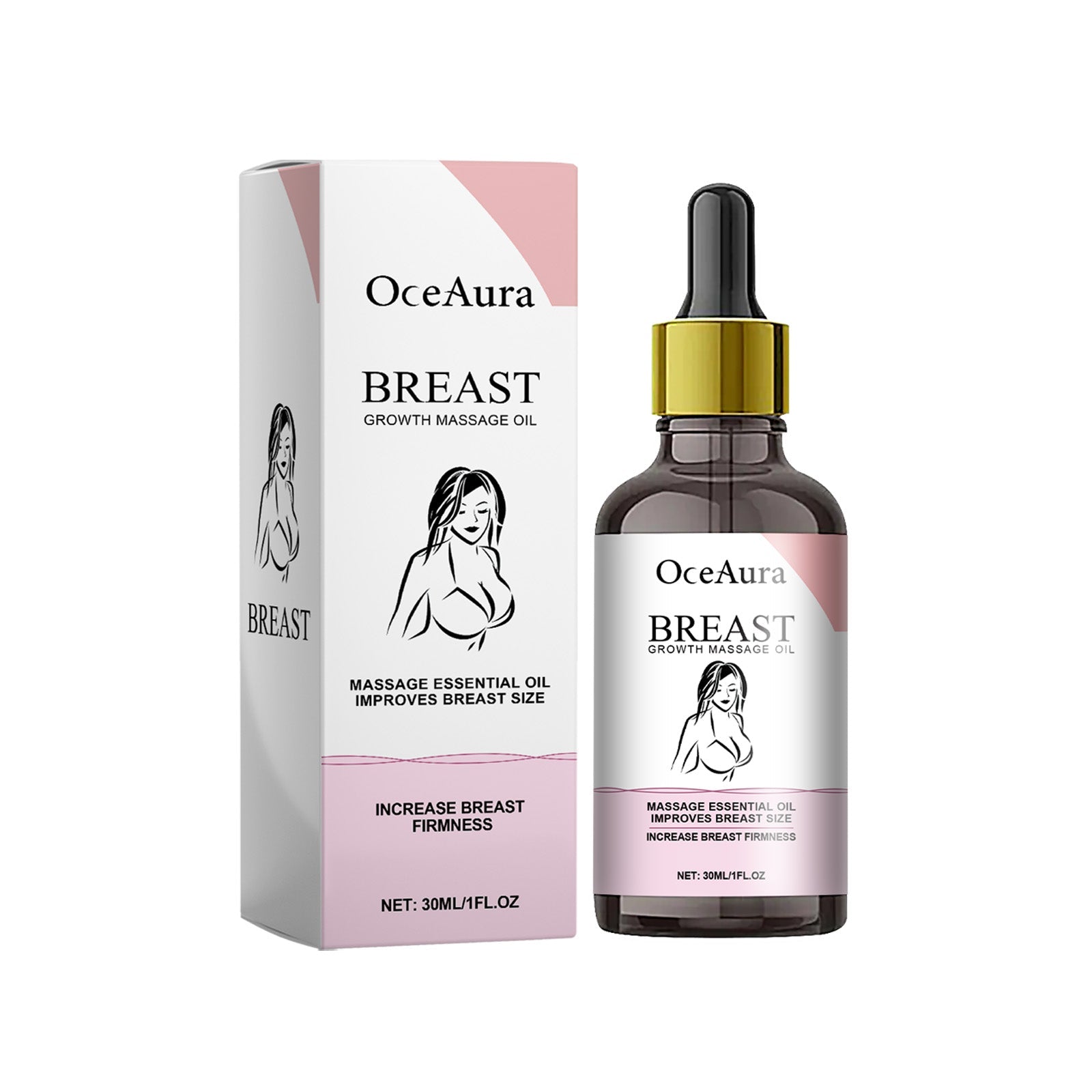 Chest Moisturizing Treatment, Firming & Volumizing Essential Oil for Breast Care, Relaxing Massage Oil ,30ml