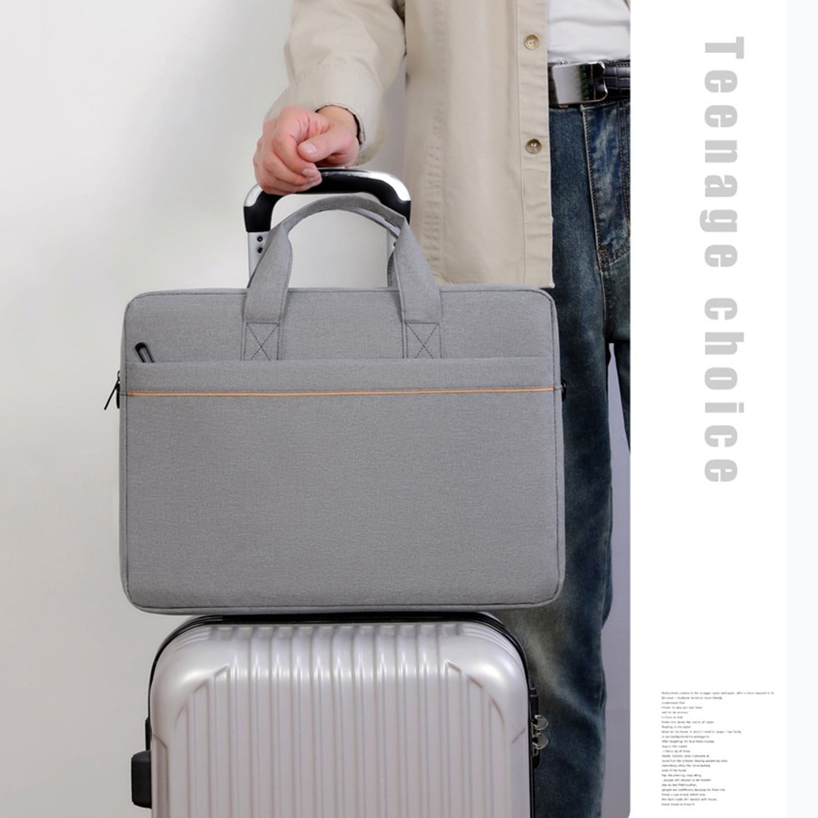 Men Laptop Shoulder Bag Large Capacity Business Briefcase Notebook Shoulder Bag Gift
