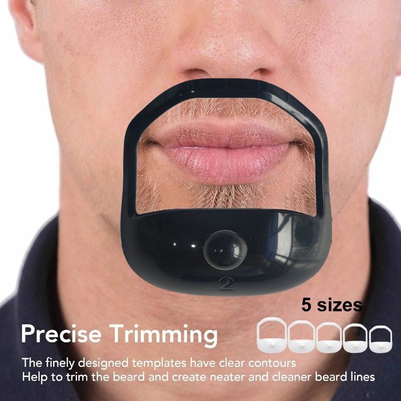 5pcs Beard Shaper Goatee Mustache Grooming Tool Men Beard Styling Template