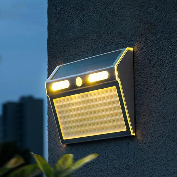 Solar Outdoor Lights Motion Sensor Wall Light Security Lamp for Front Door Backyard