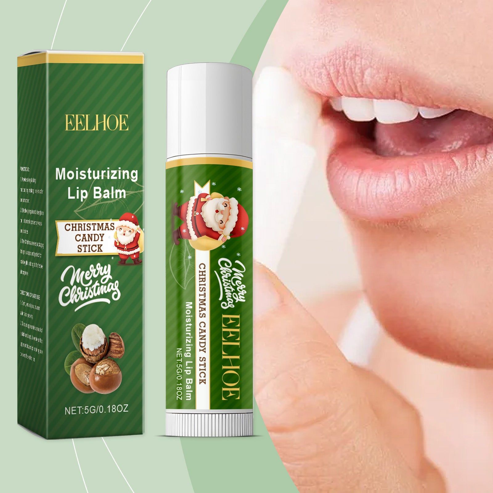 Christmas Lip Care, Moisturizing, Nourishing, Soft & Smooth Lips ,5g