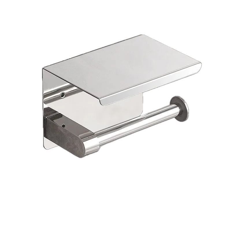 Stainless Steel Toilet Paper Holder Wall Mounted Roll Tissue Shelf for Bathroom