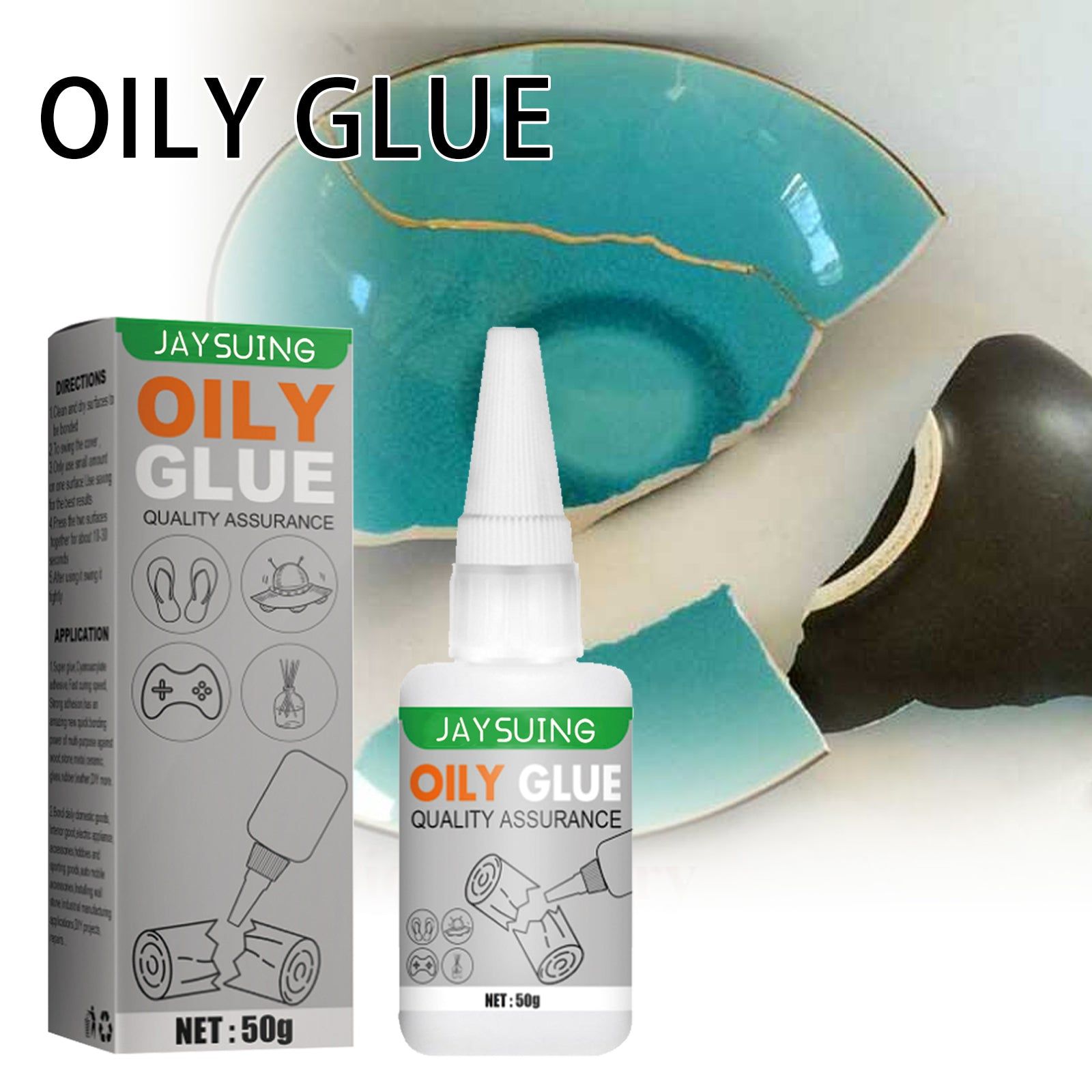 Casting Adhesive, Waterproof Strong Bond for Plastic Metal Repair, Fast Cure ,50g