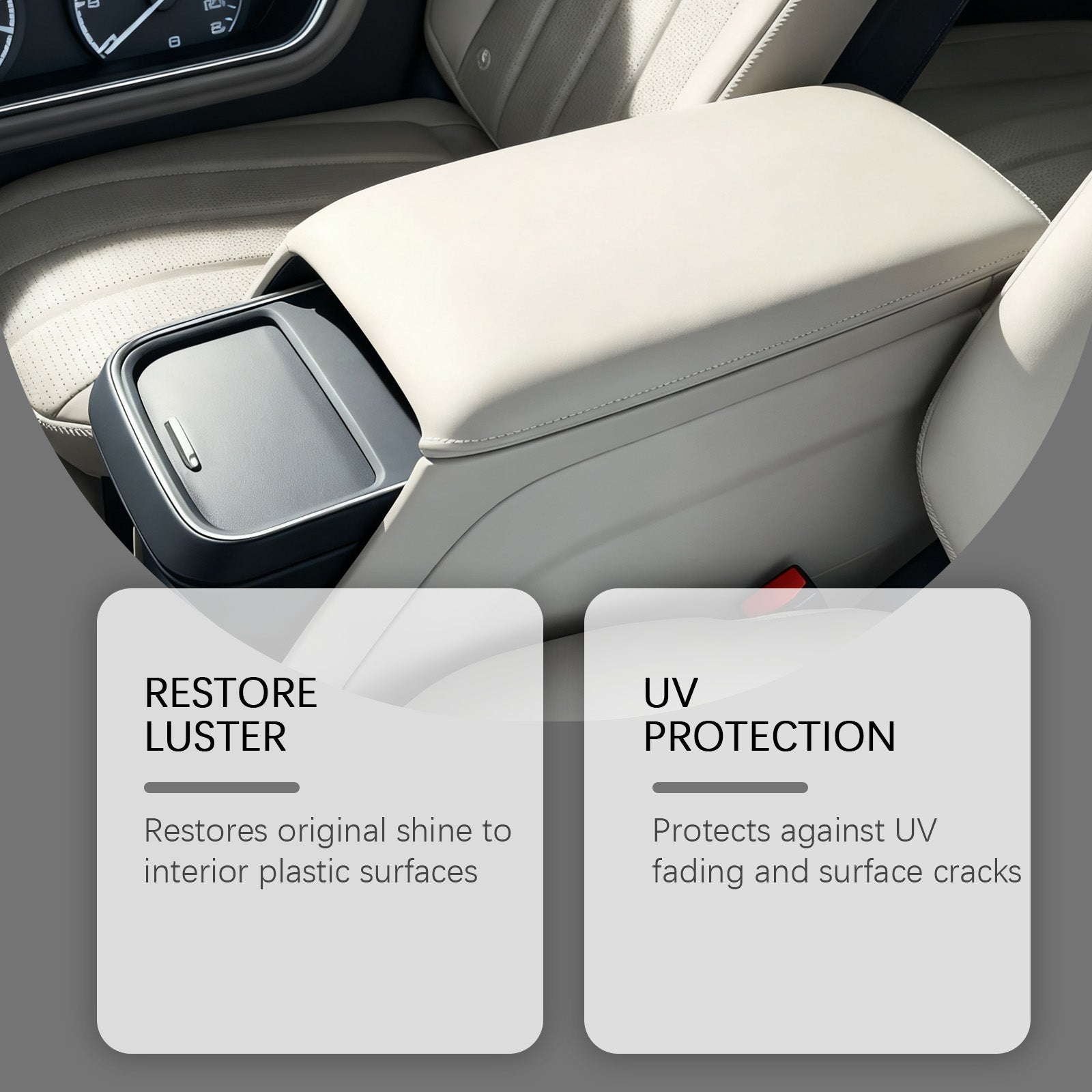 Car Interior Cleaning and Polishing Paste, Restores Plastic Shine, UV Protection ,1set