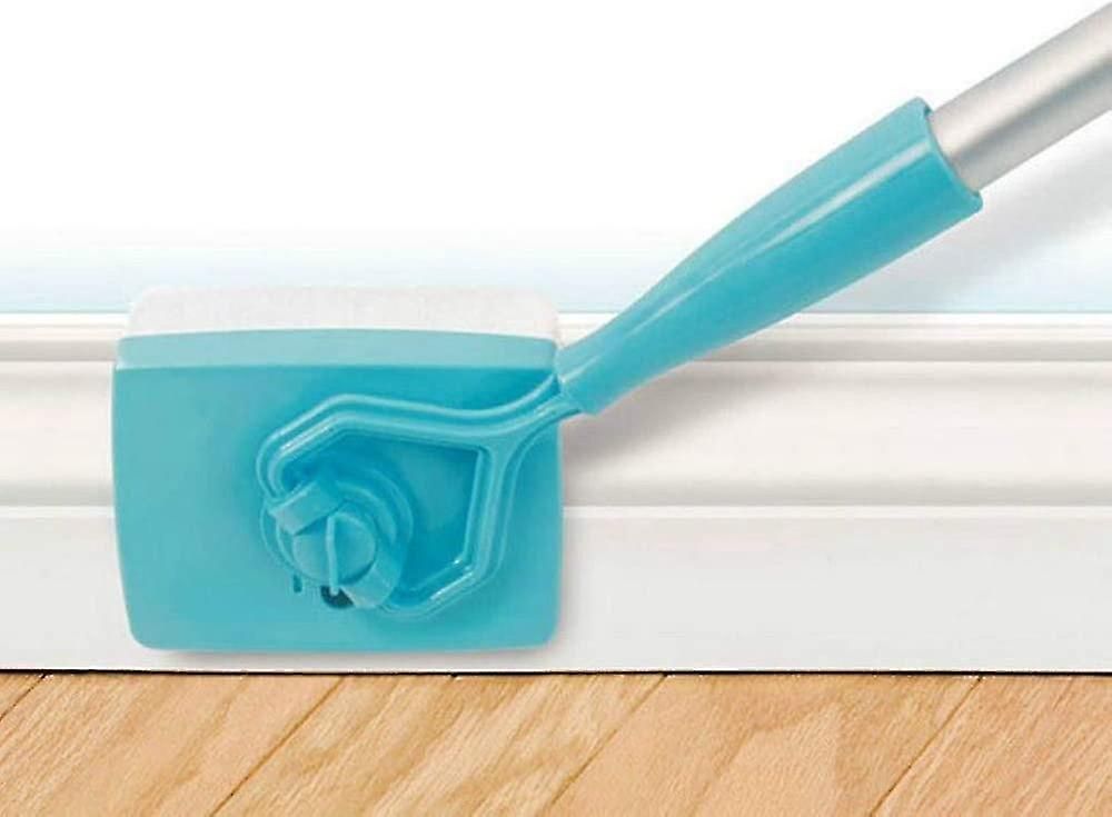 Extendable Baseboard Cleaner With Swivel Microfiber Mop and Reusable Pads