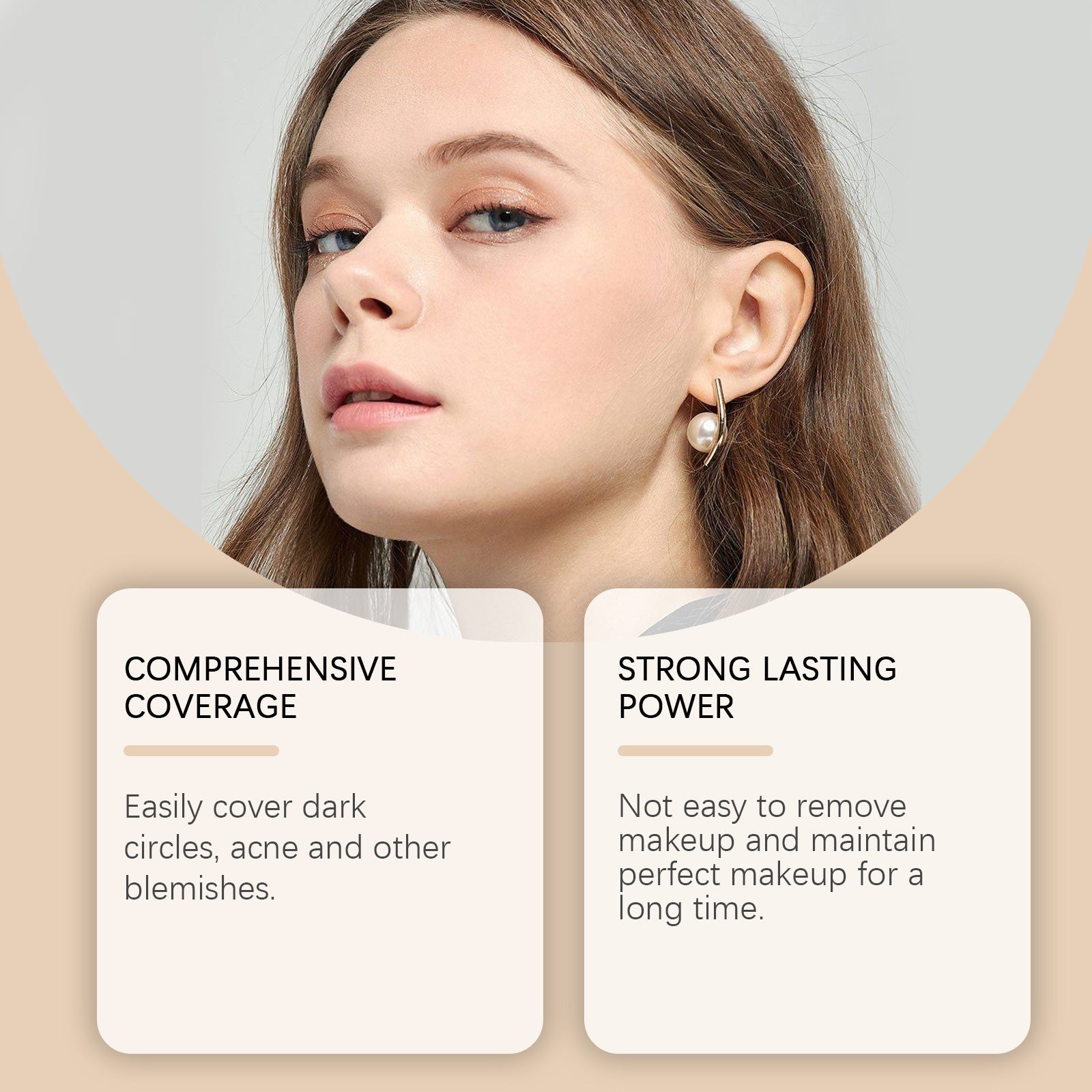 Concealer Palette, Natural Light Cover, Long-lasting, Moisturizing, Flawless Skin ,1set