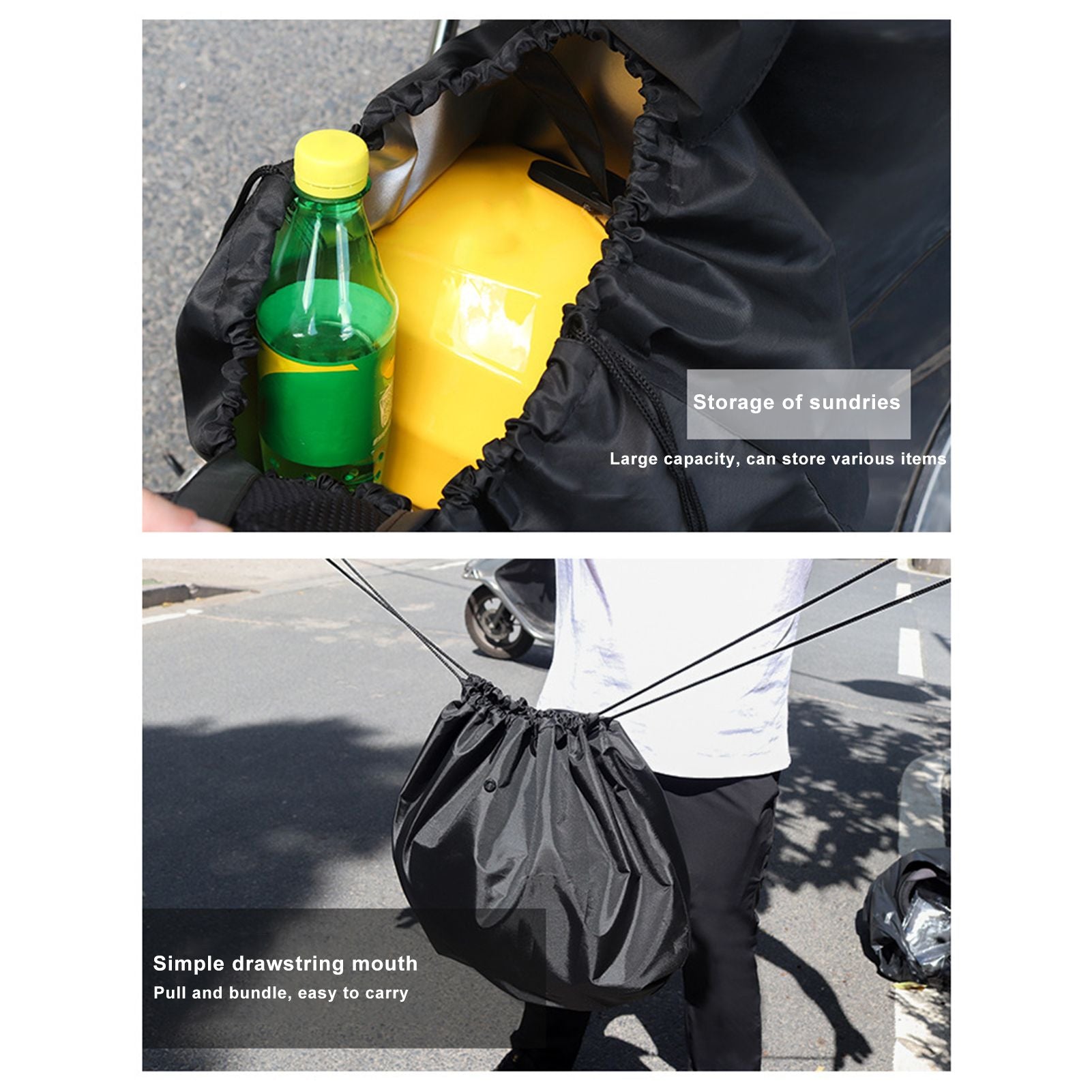 Motorcycle Helmet Storage Bag Waterproof Welding Drawstring Bag For Travel