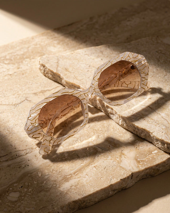 Urban Outfitters white gold sunglasses