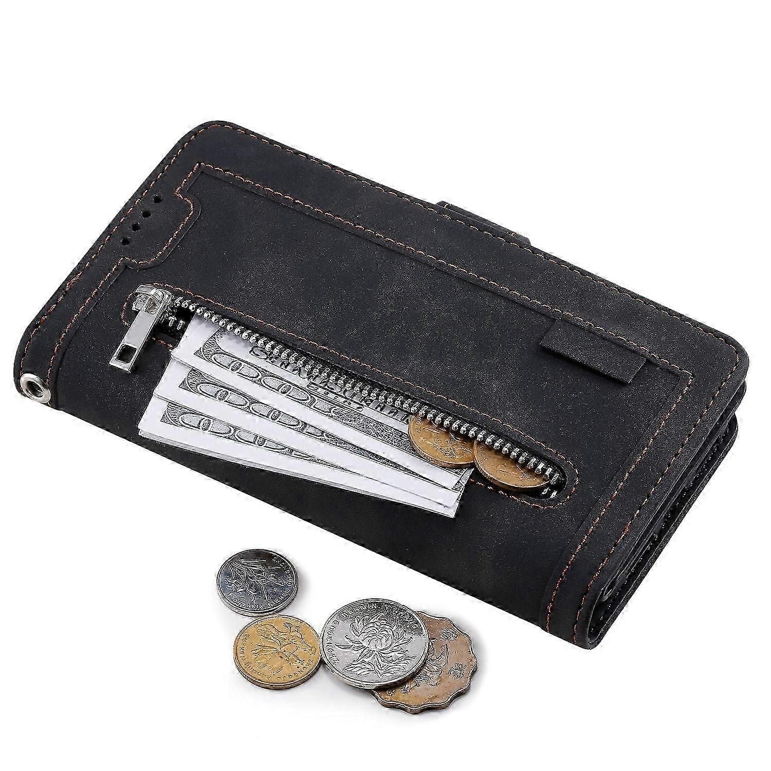 Wallet Case Compatible with Samsung Galaxy S25 Ultra - PU Leather Cover with 9 Card Slots & Magnetic Closure