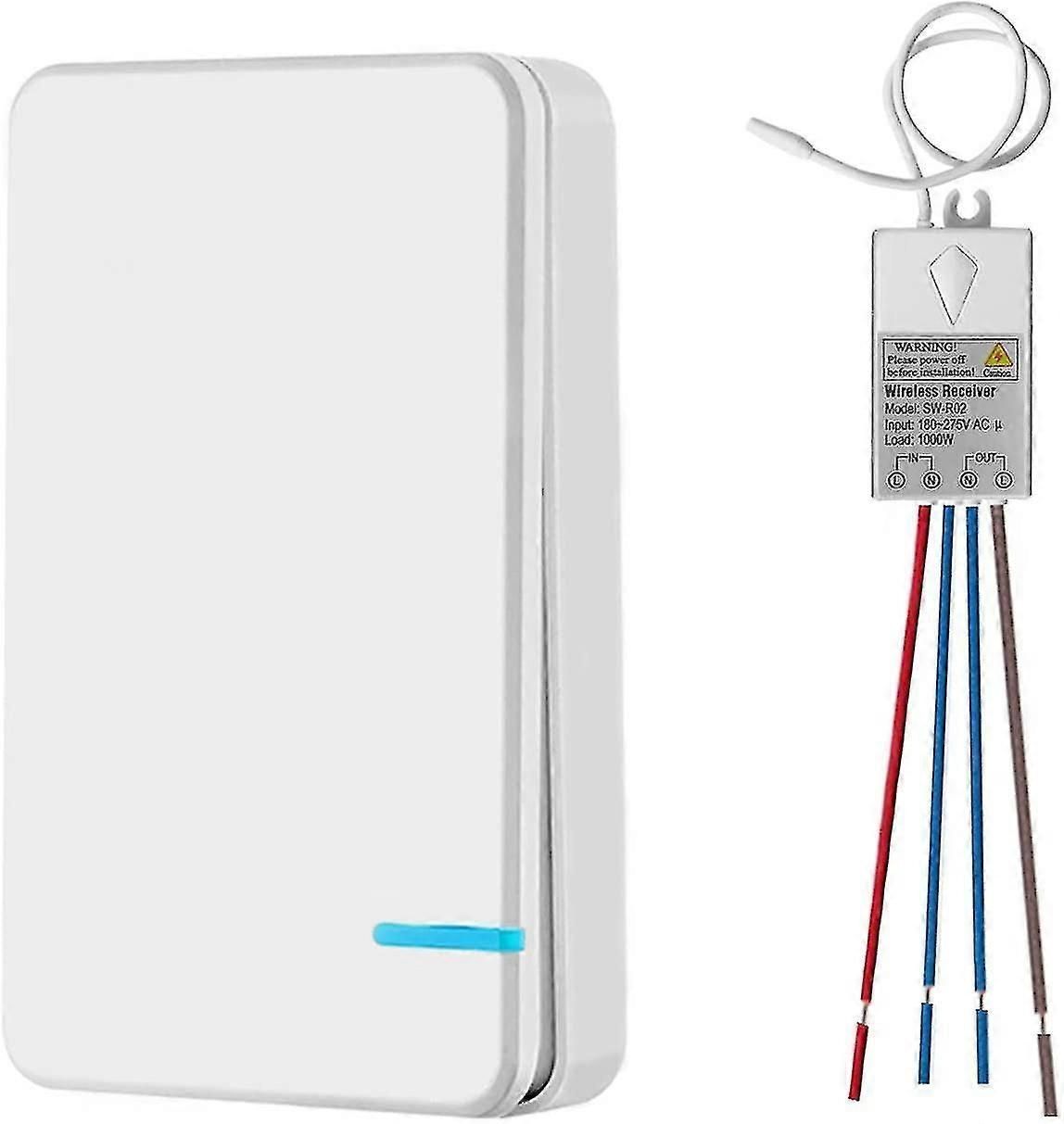 Wireless Light Switch Remote Control With Waterproof Mini Receiver