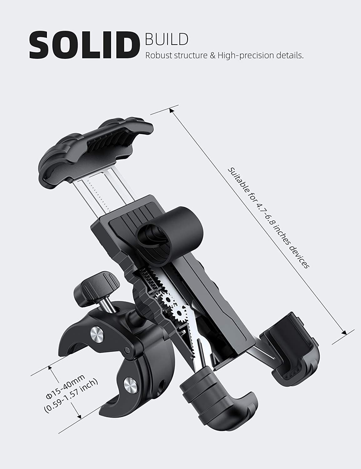 Bike Phone Holder Mount For Motorcycle Handlebars Phone Clamp Scooter