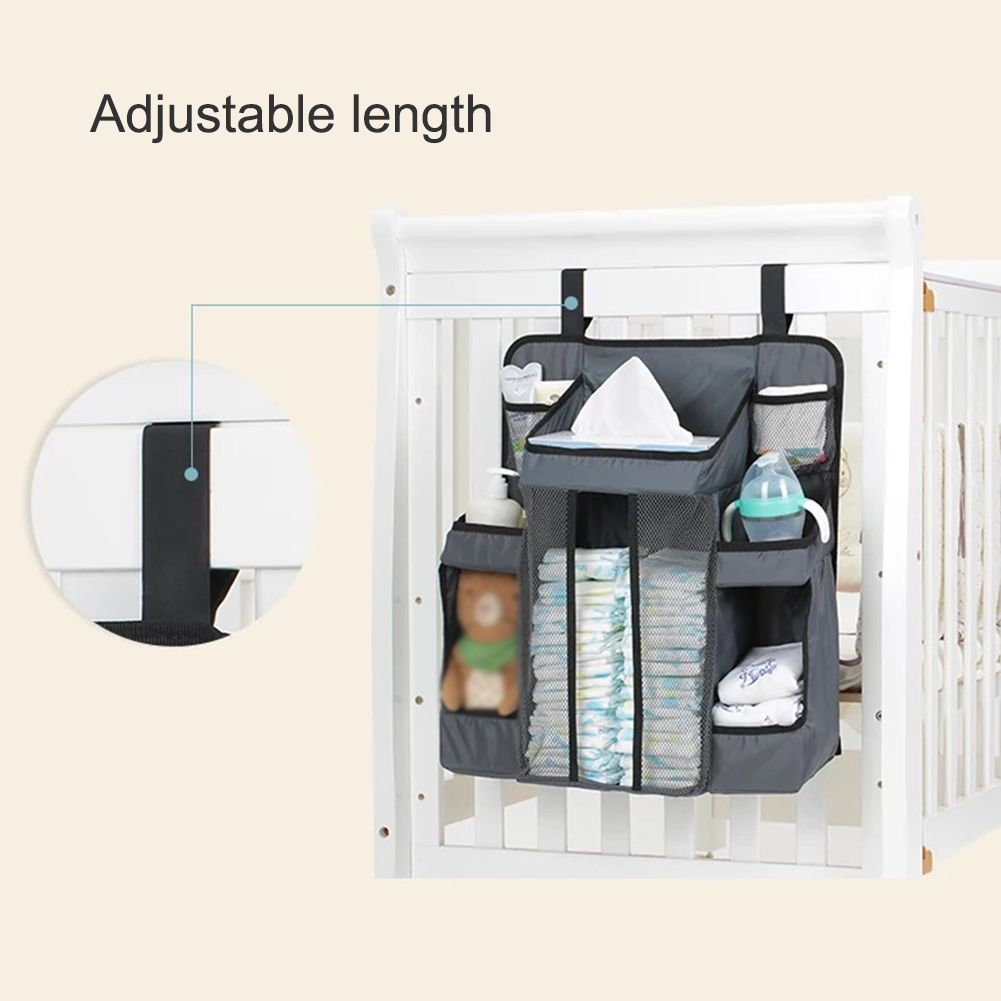 Baby Crib Organizer Bedside Hanging Storage Bag Diaper Bag For Baby Essentials
