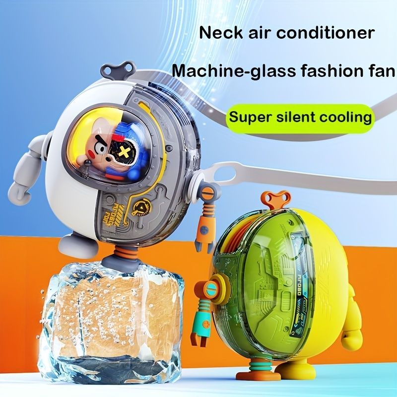Portable Hanging Neck Fan Outdoor Usb Mecha Handheld Mini Fan Gift