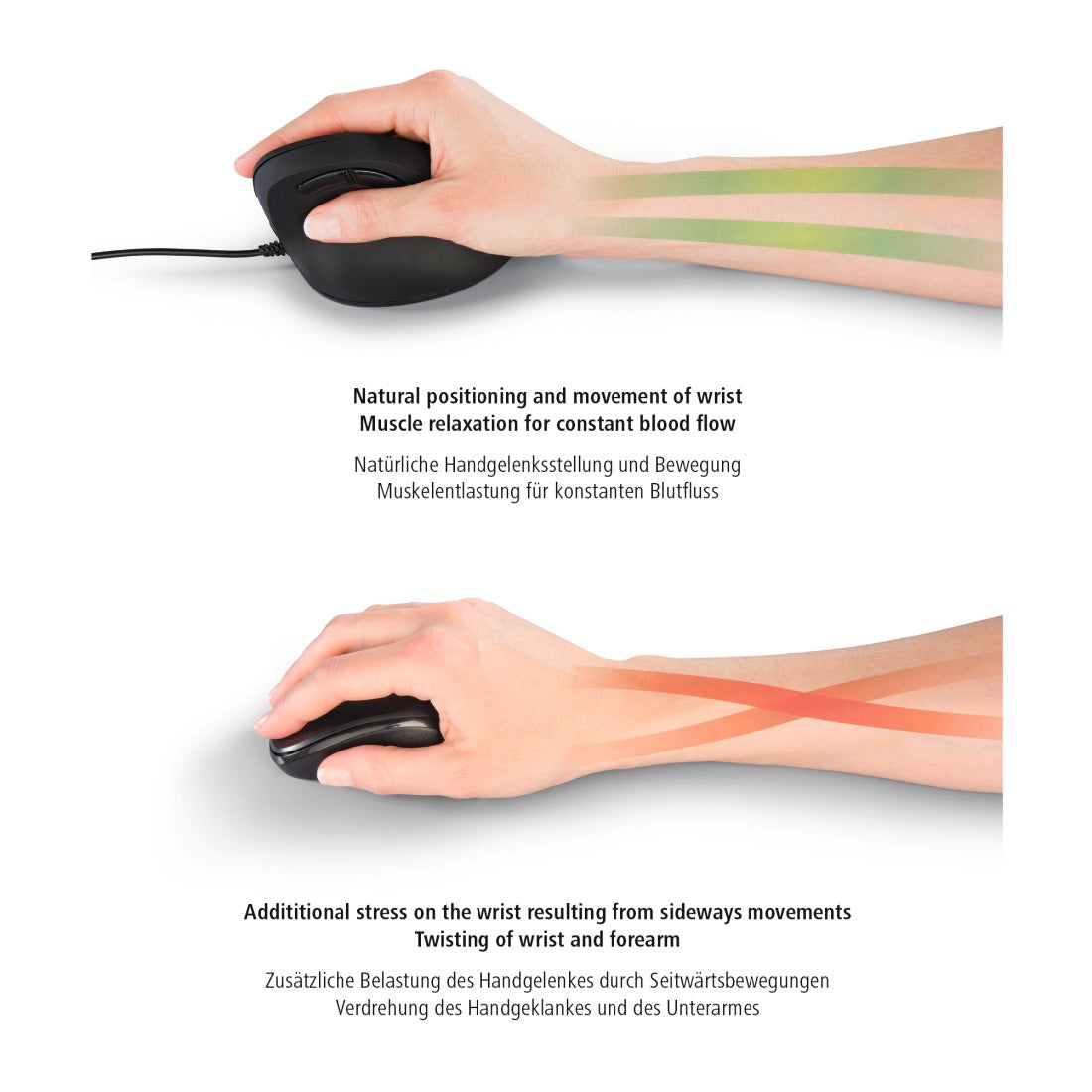 ماوس HAMA 182699 المريح، EMW-500، أسود