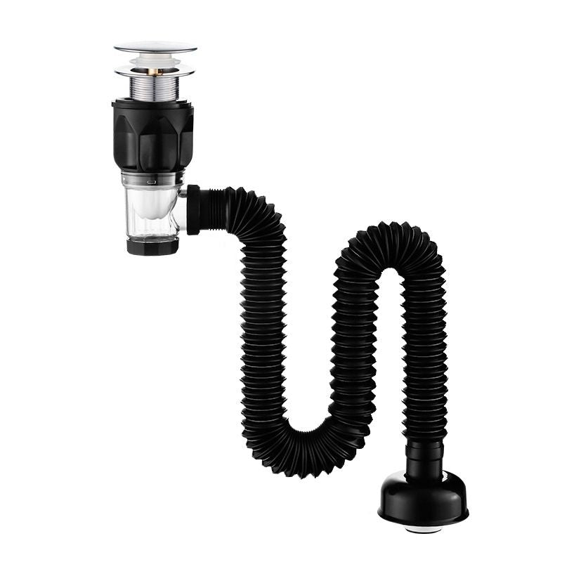 Washbasin Water Pipe H Black Round Surface Bounce Universal H Black Round Surface Bounce Universal