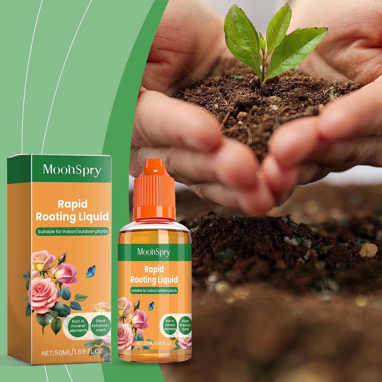 Boost Plant Nutrition, Fast Root Growth, Organic Lawn Fertilizer, Easy to Use ,50ml