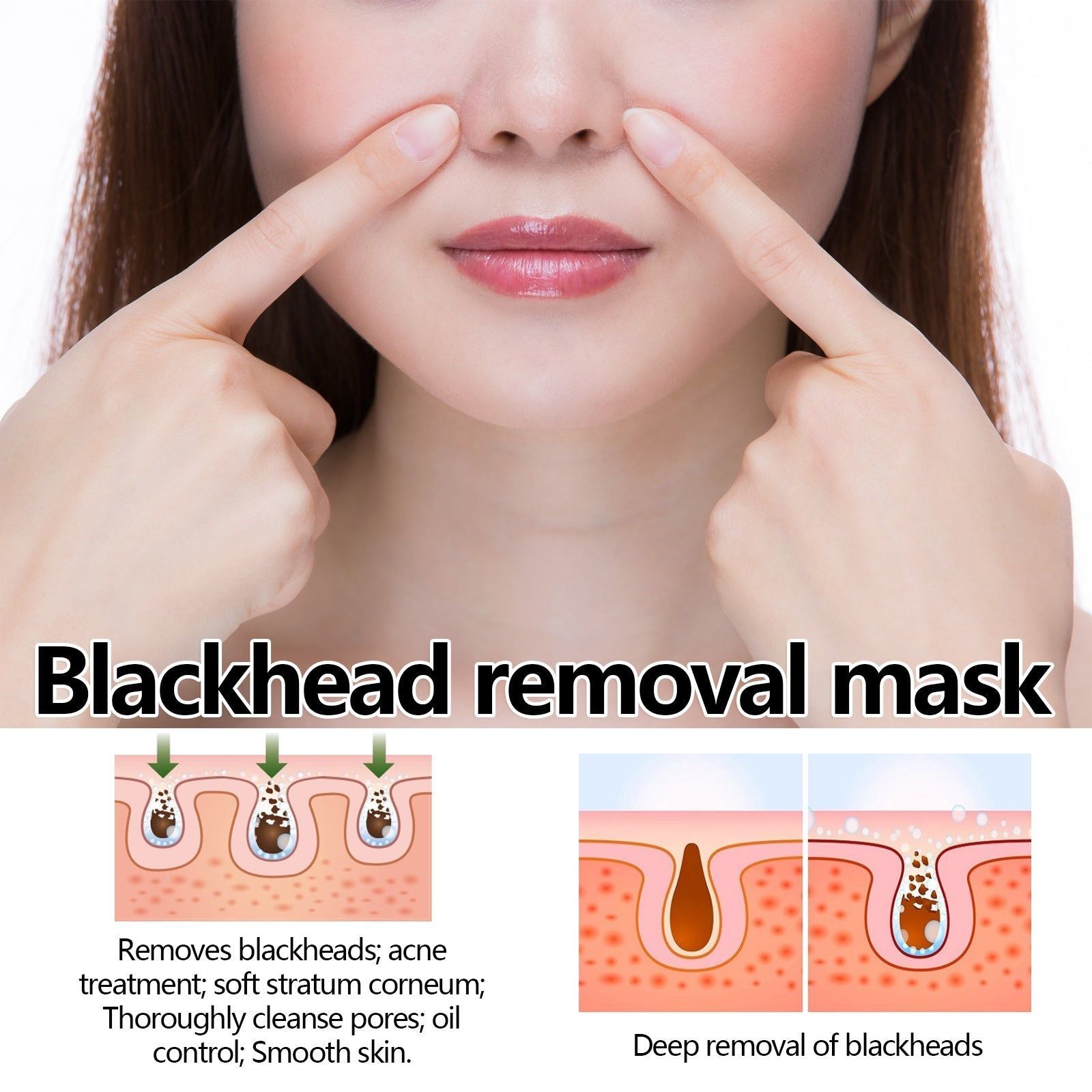 Blackhead Removal Mask for Clear Skin, Pore Cleanse, Oil Control, Acne Treatment ,60ml