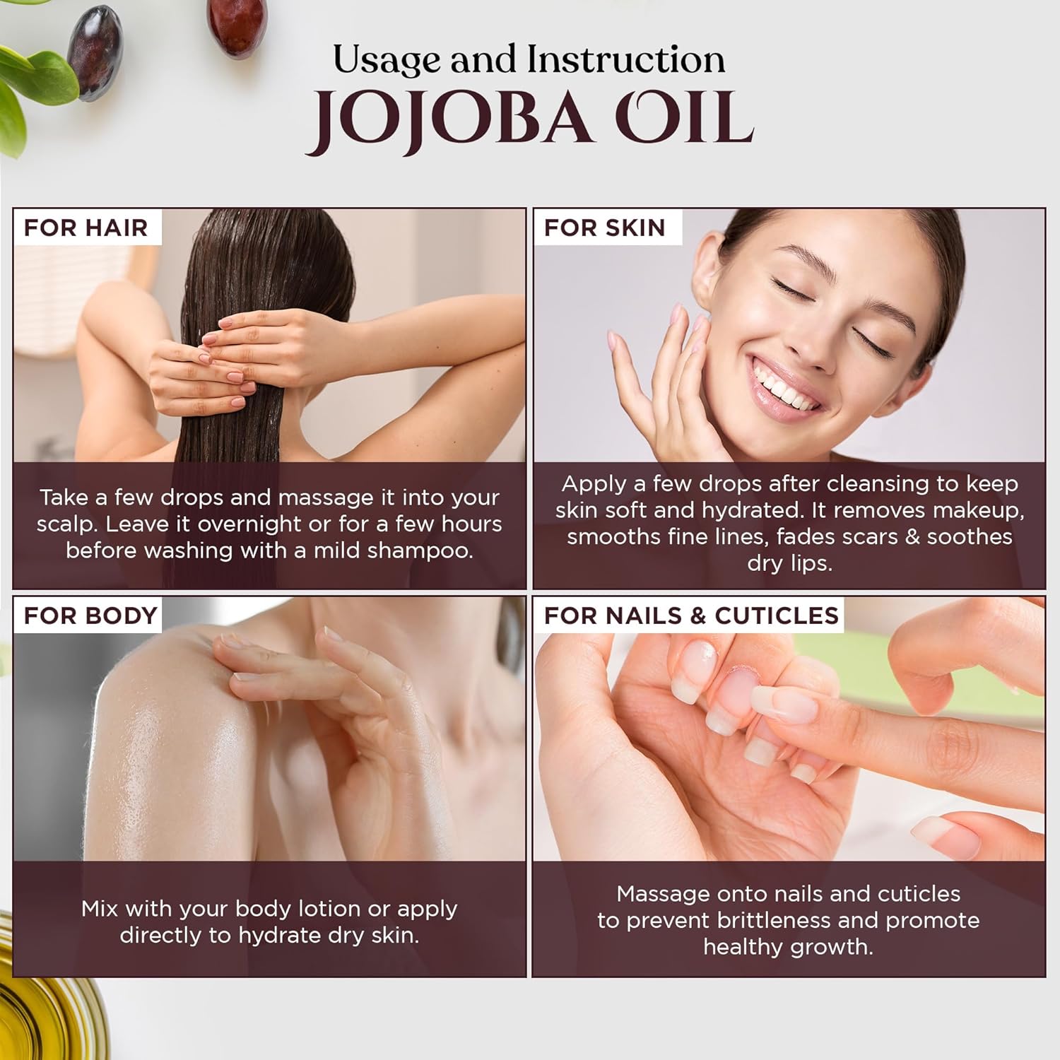 Rey Naturals Cold Pressed Jojoba Oil For Hair Growth 200 ml