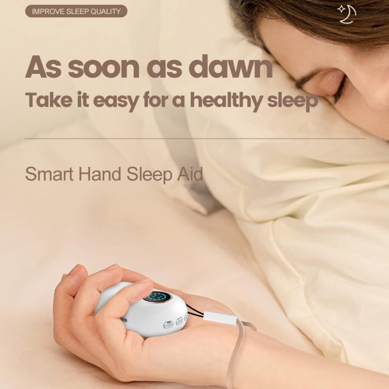 Sleep Aid Device Pressure Anxiety Relief Handheld Microcurrent Improve Deep Sleep Device