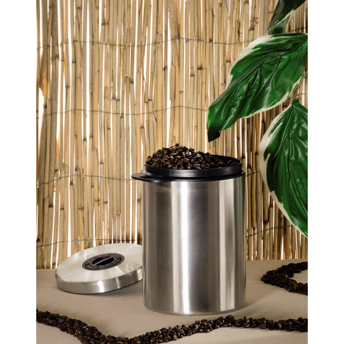 XAVAX 111149 علبة من الفولاذ المقاوم للصدأ لـ 1 كجم من حبوب البن