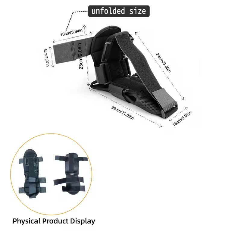 Adjustable Foot Drop Plantar Fascia Stretch Ankle Brace with Segmented Support for Training and Orthopedic Foot Correction