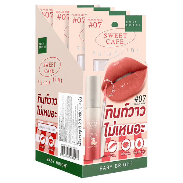 SWEET CAFE SHINY TINT 2.8G BABY BRIGHT (M) #07 PEACH MILK