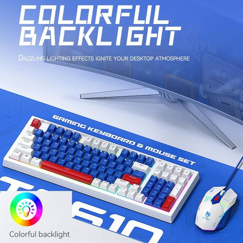 USB-C/Type-C Wired 98 Keys Keyboard and Mouse Combo