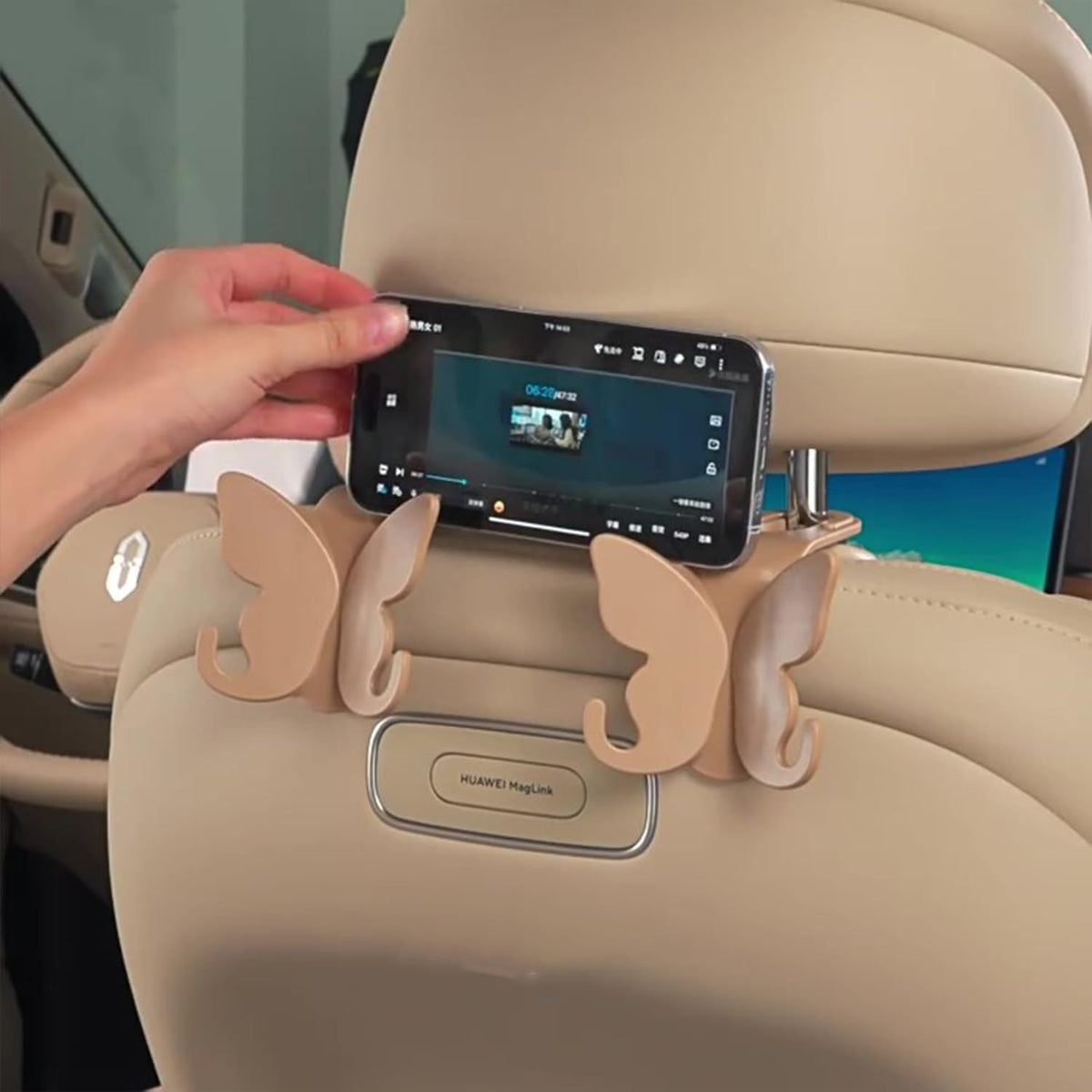 Multi Purpose Car Seat Hook Organizer Sturdy Heat Resistant Plastic Auto Storage for Bags
