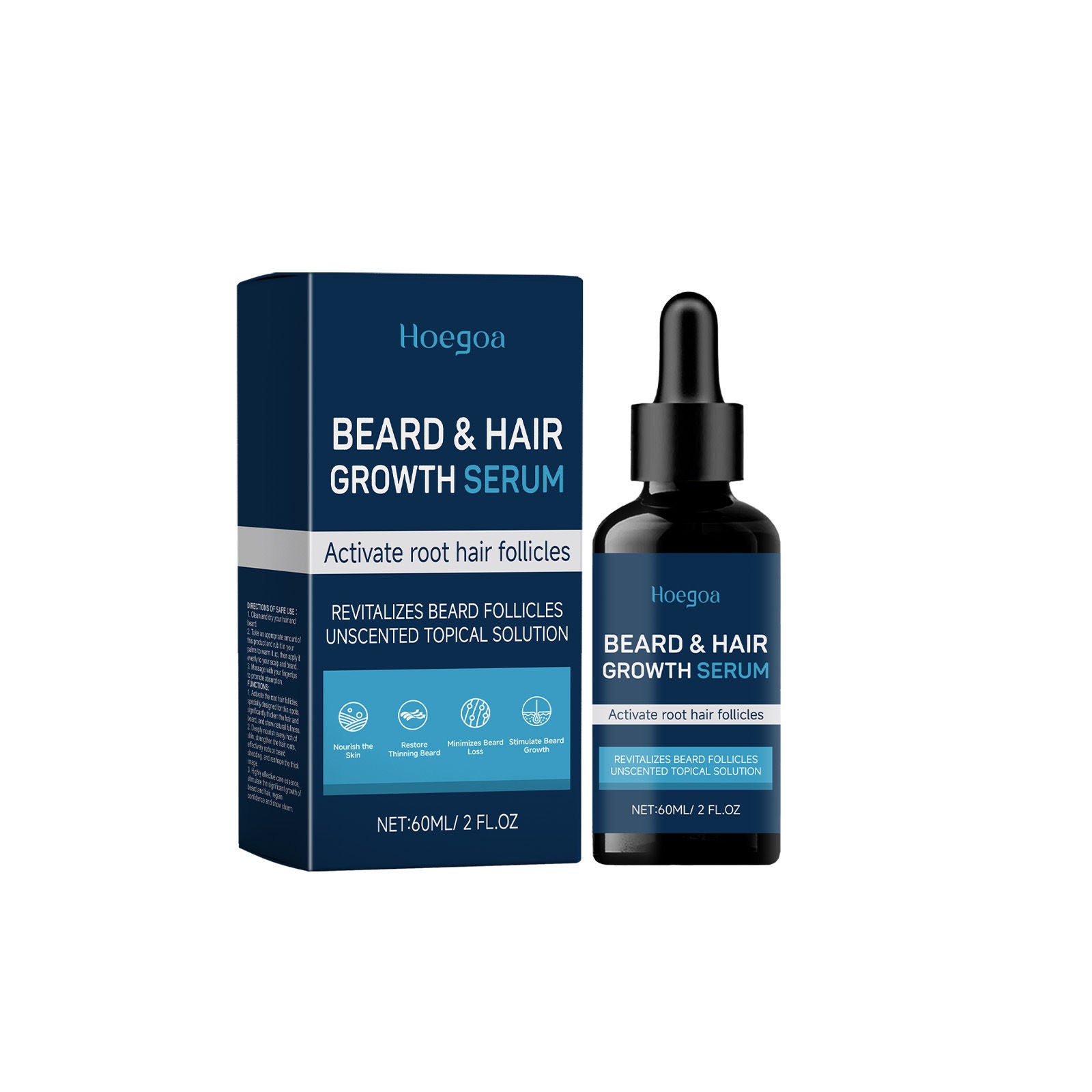 Revitalize Beard Care Essence, Hydrating, Nourishing, Promotes Growth, Soft & Brightening ,60ml