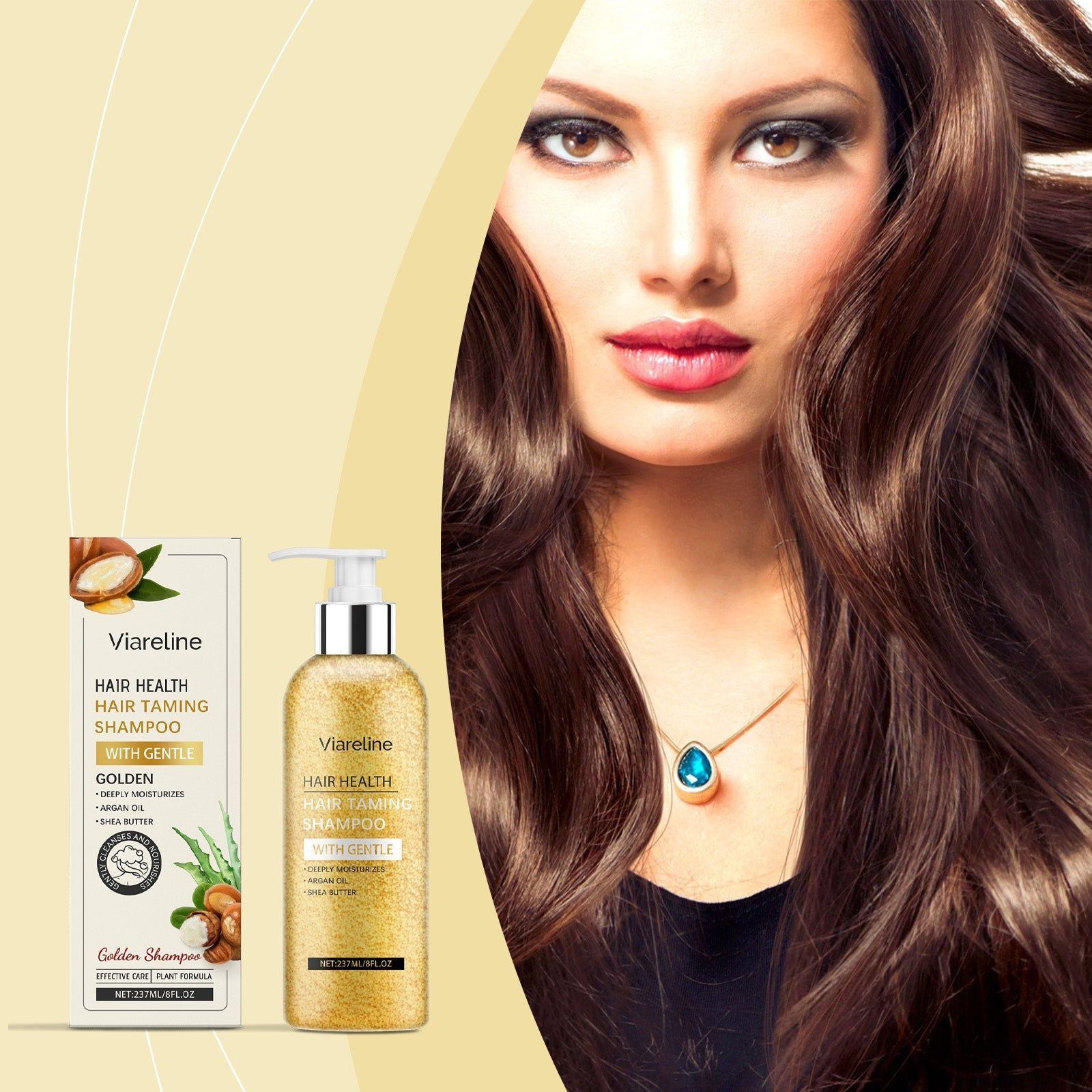 Argan Oil Shampoo, Hair Care for Moisturizing, Voluminous, Scalp Cleansing ,237ml